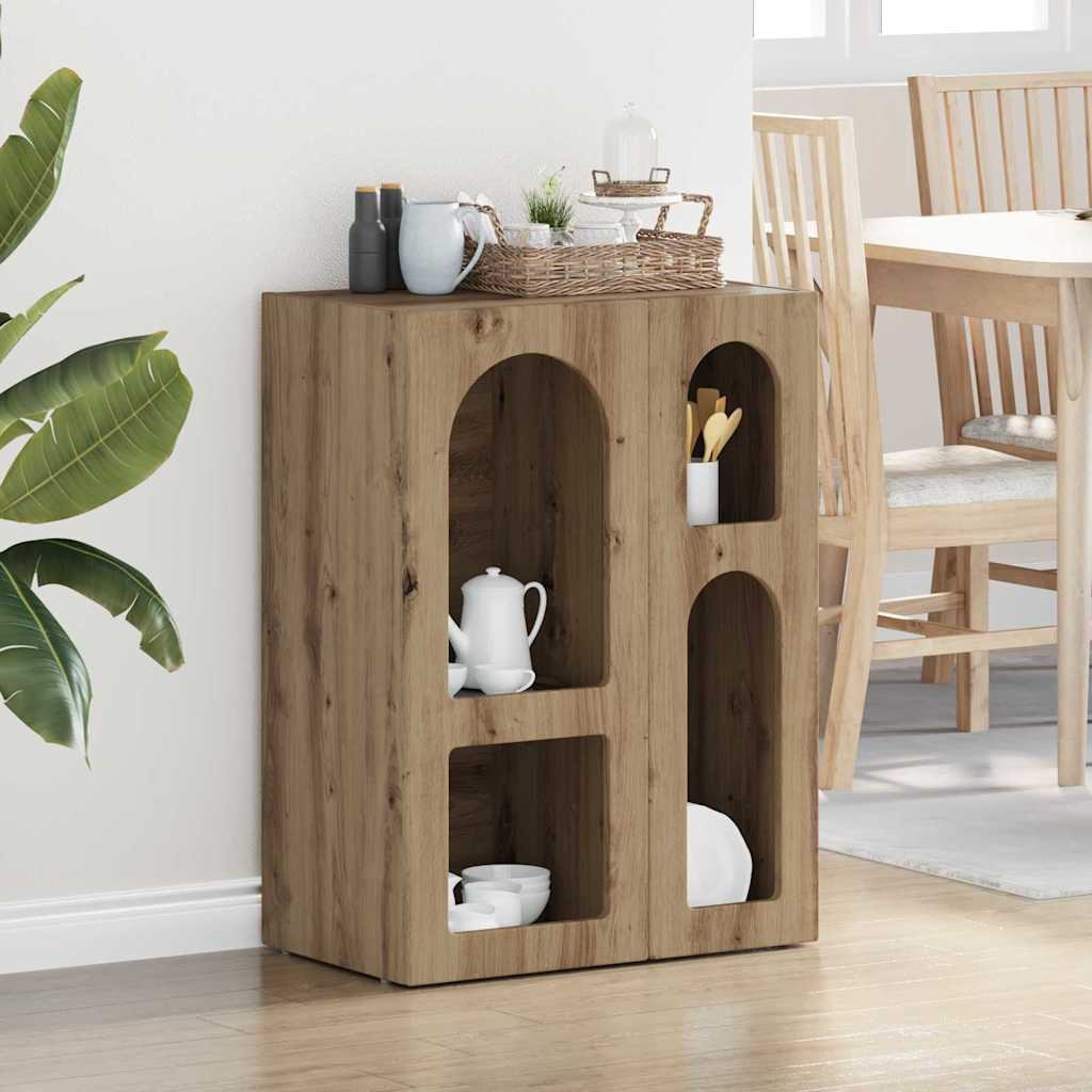Bufet Stejar Artizanal 59 x 35 x 80.5 cm Lemn compozit — imaginea 2