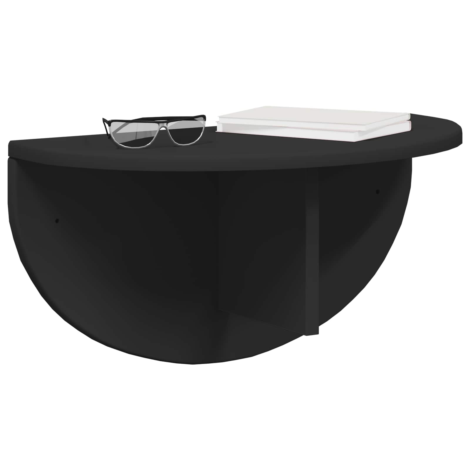 Raft de perete 2 pcs Negru 38 x 19 x 19 cm Lemn compozit — imaginea 3