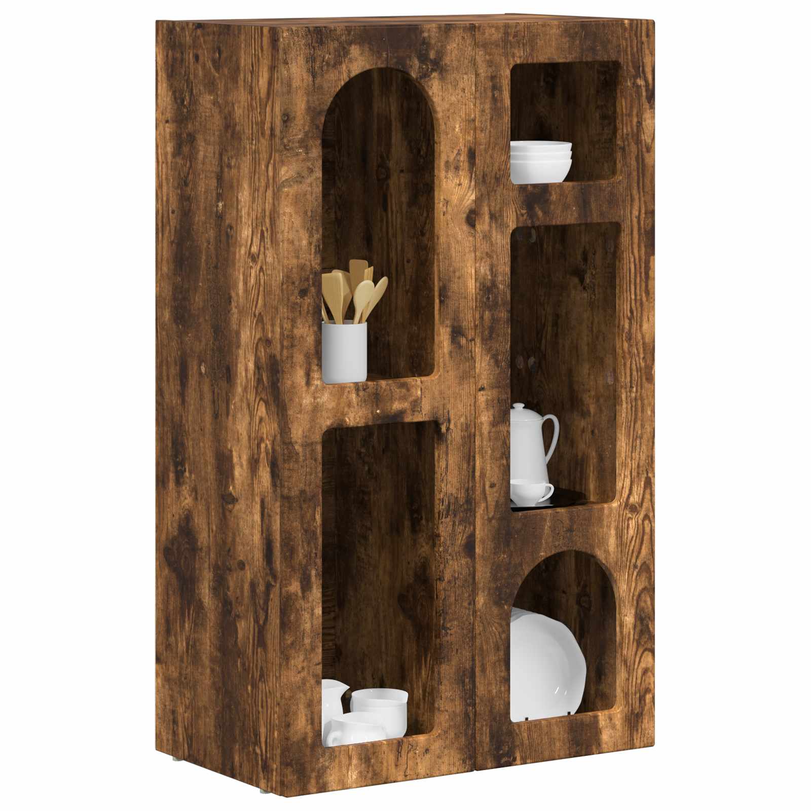Bufet Stejar fumuriu 59 x 35 x 100,5 cm Lemn compozit — imaginea 3