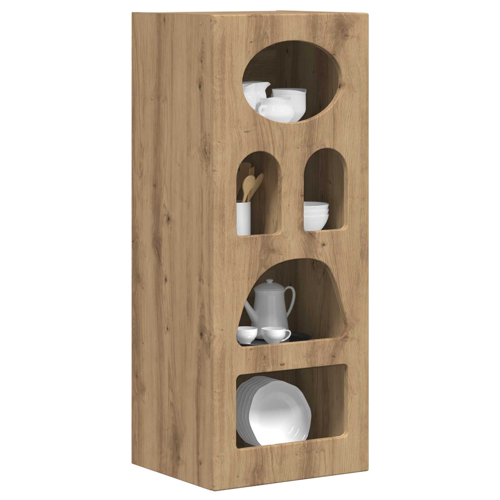 Bufet Stejar Artizanal 40 x 35 x 100,5 cm Lemn compozit — imaginea 3