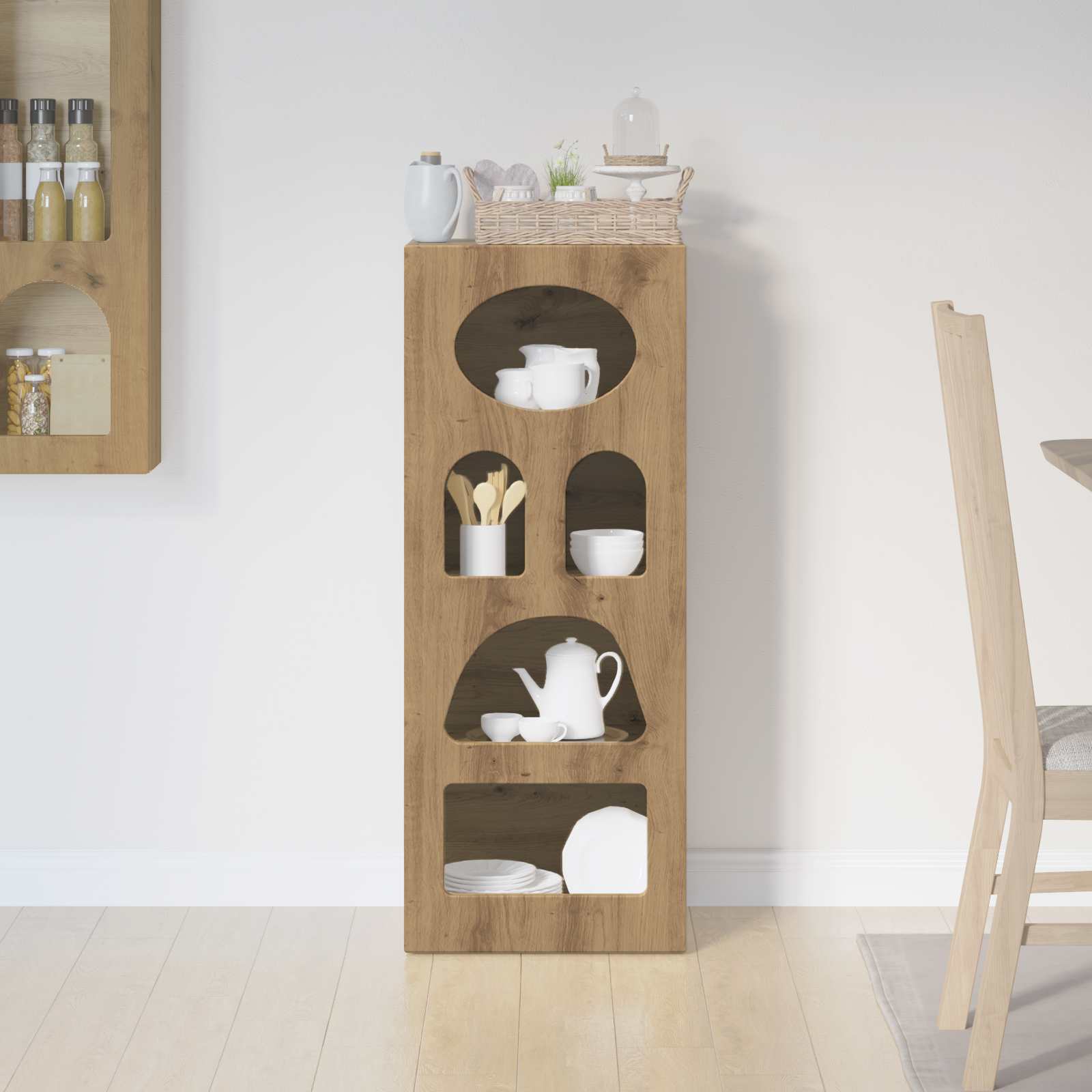 Bufet Stejar Artizanal 40 x 35 x 100,5 cm Lemn compozit — imaginea 4
