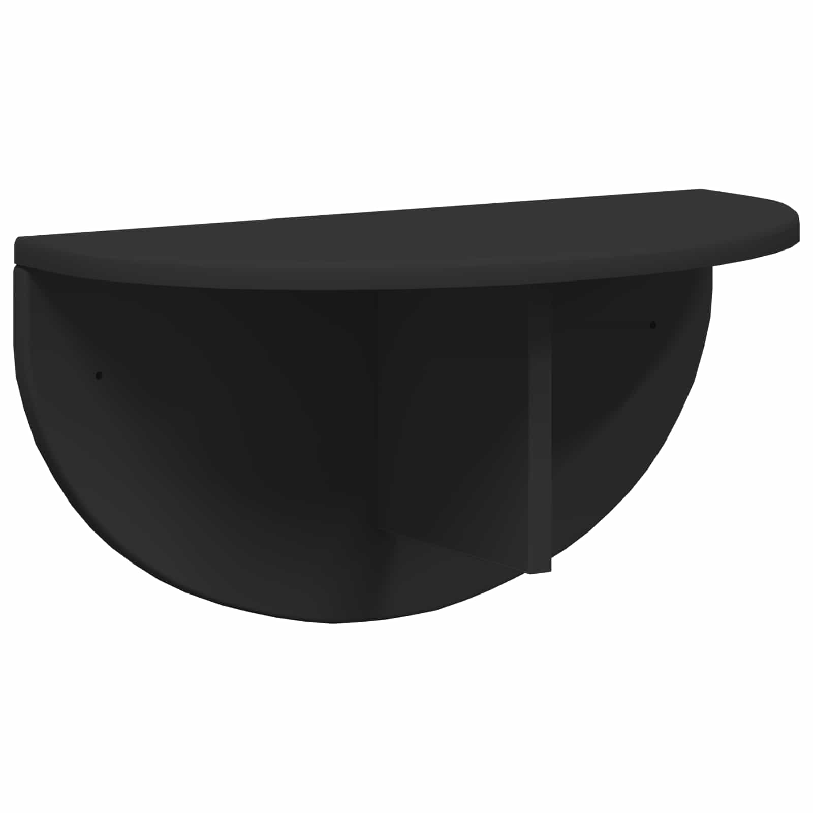 Raft de perete 2 pcs Negru 38 x 19 x 19 cm Lemn compozit — imaginea 5