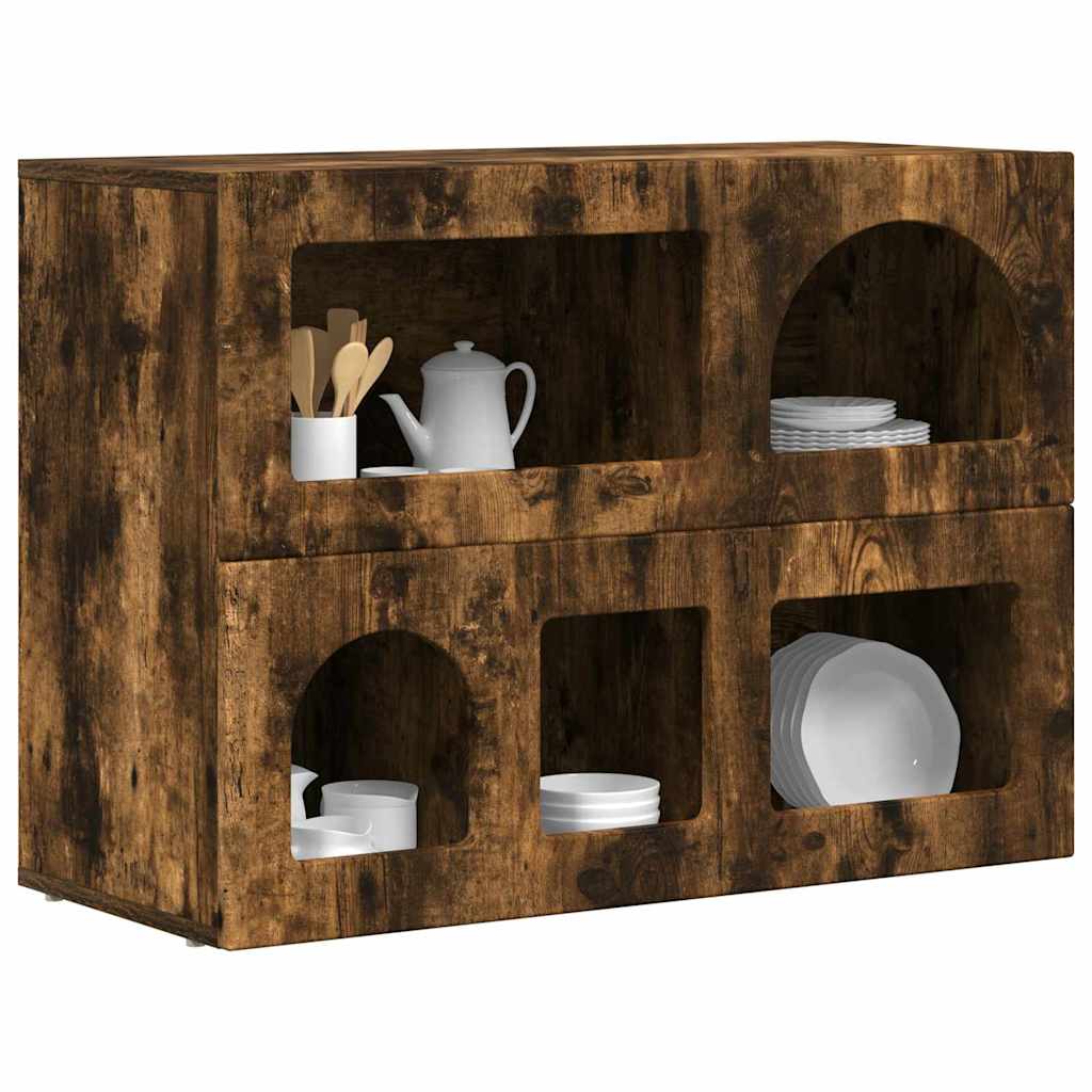 Bufet Stejar fumuriu 80.5 x 35 x 59 cm Lemn compozit — imaginea 4