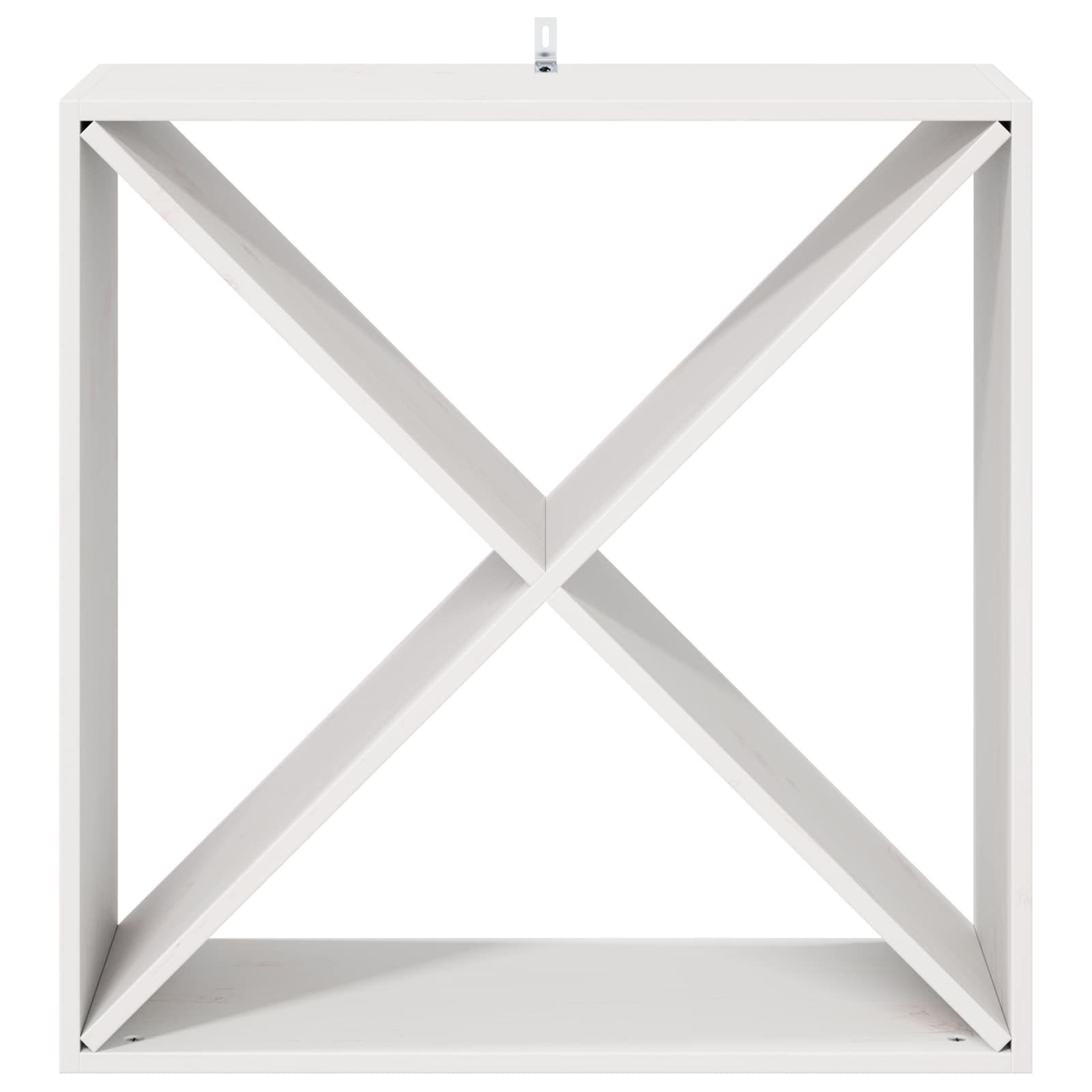 Raft pentru vin 4 pcs Alb 62 x 25 x 62 cm Lemn de pin masiv — imaginea 6