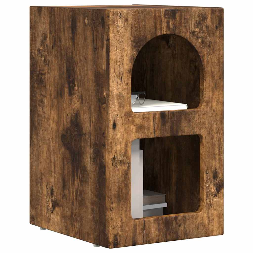 Noptiera 2 pcs Stejar fumuriu 29.5 x 35 x 50 cm Lemn compozit — imaginea 4