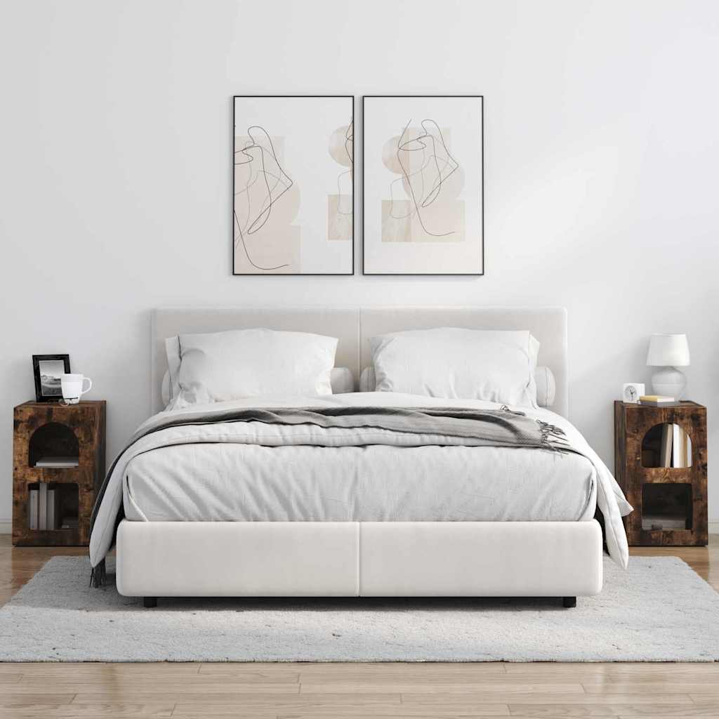 Noptiera 2 pcs Stejar fumuriu 29.5 x 35 x 50 cm Lemn compozit — imaginea 5