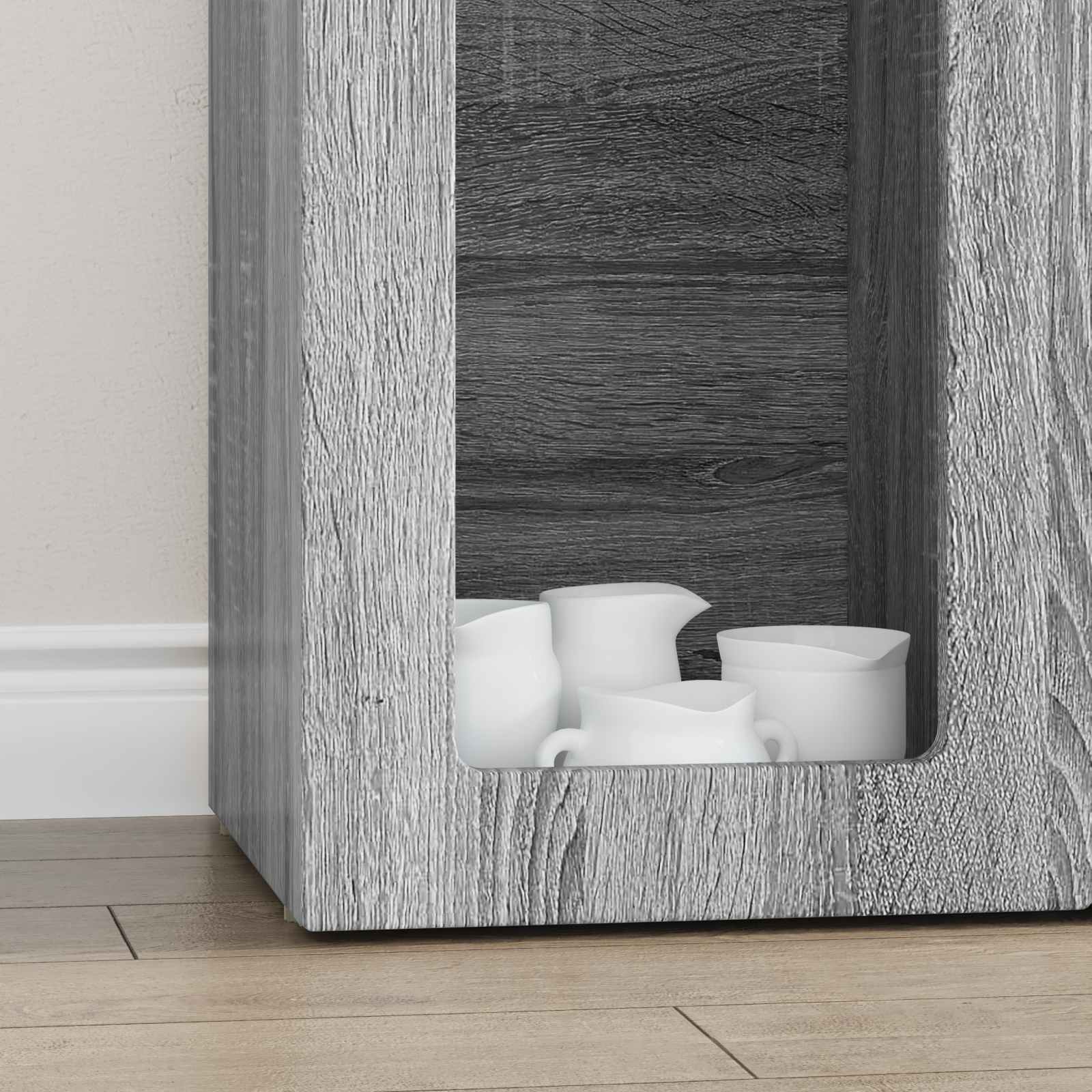 Bufet Gri Sonoma 59 x 35 x 100,5 cm Lemn compozit — imaginea 5