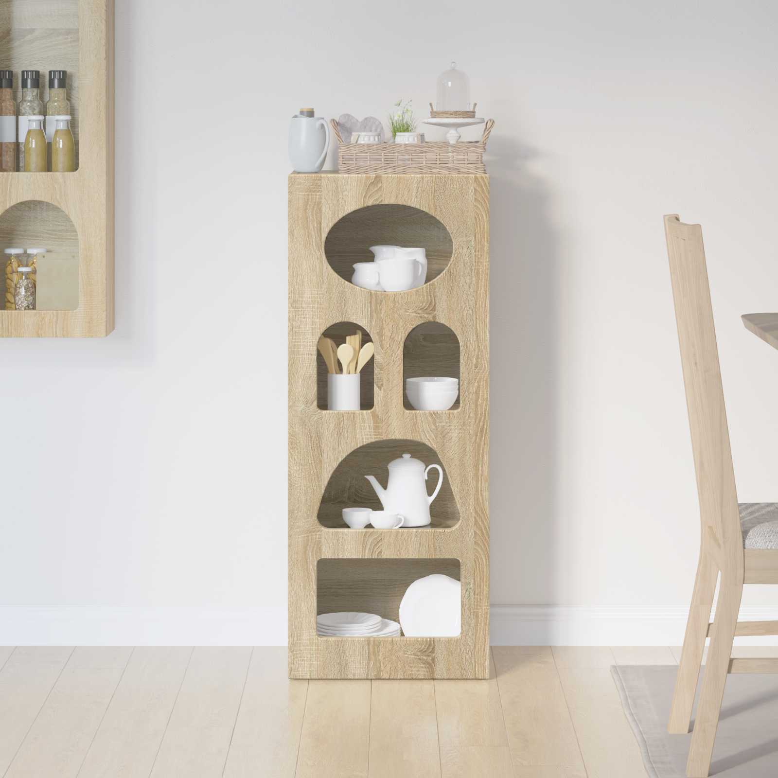 Bufet Stejar Sonoma 40 x 35 x 100,5 cm Lemn compozit — imaginea 4