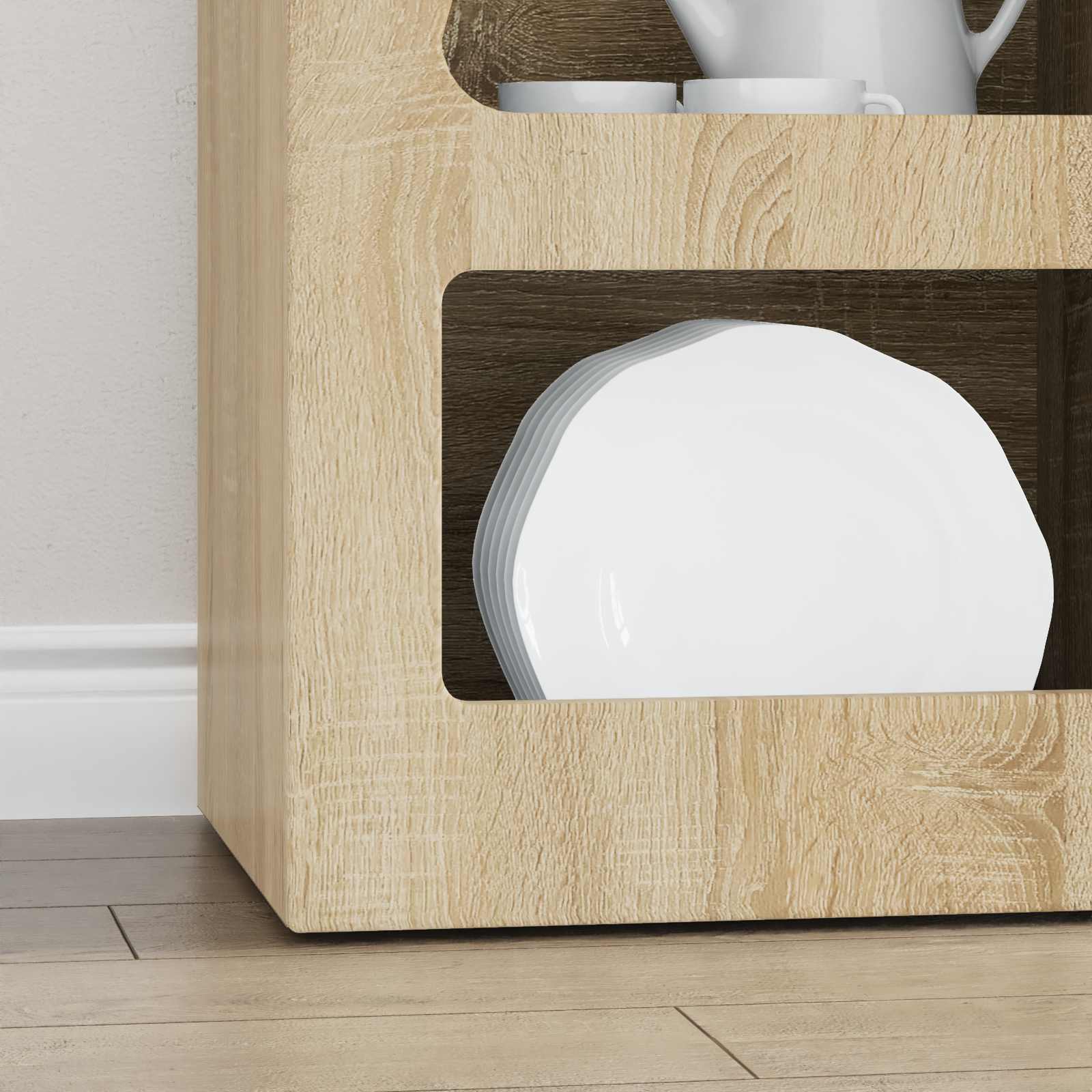 Bufet Stejar Sonoma 40 x 35 x 100,5 cm Lemn compozit — imaginea 5