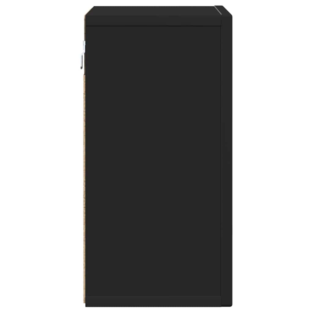 Dulap suspendat cu raft Negru 60 x 20 x 40 cm Lemn compozit — imaginea 8