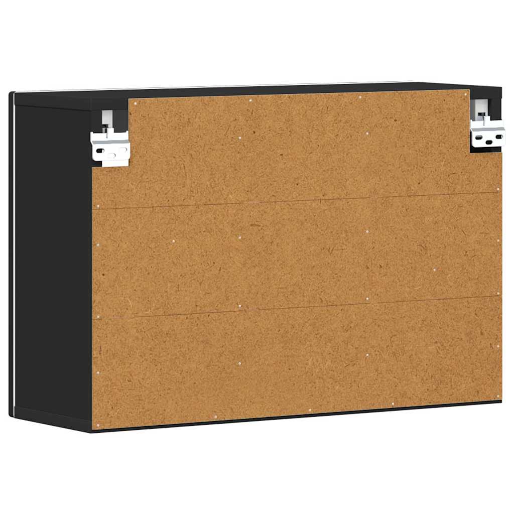 Dulap suspendat cu raft Negru 60 x 20 x 40 cm Lemn compozit — imaginea 9