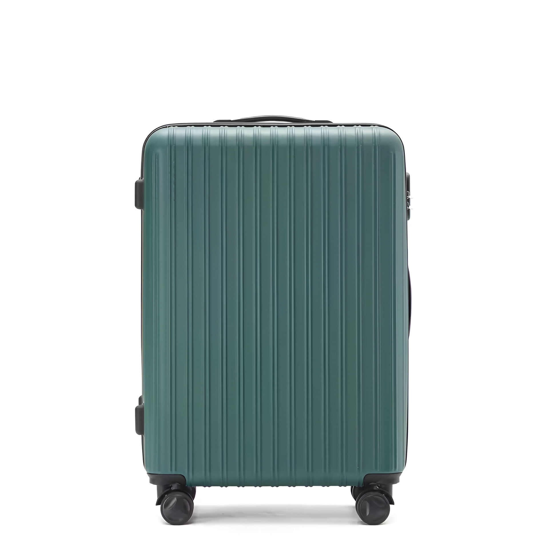 Troler voiaj, 4 roti duble 360 grade, ABS, inchidere cifru, Verde, 33x22x55cm