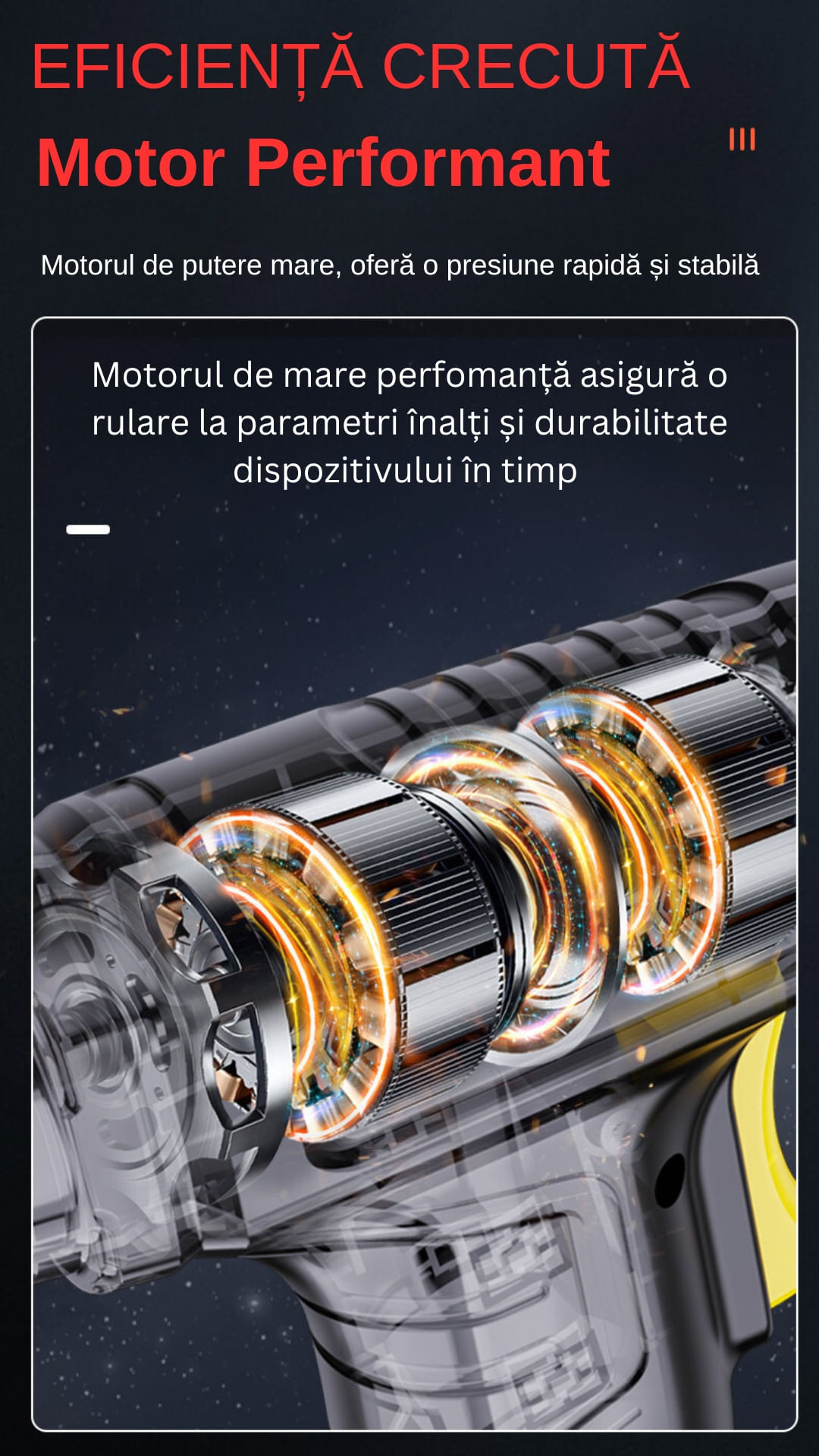 Pompa de aer electrica, Afisaj Digital, Oprire automata, Lanterna LED, Multifunctionala, 100W, Manometru, Negru — imaginea 10