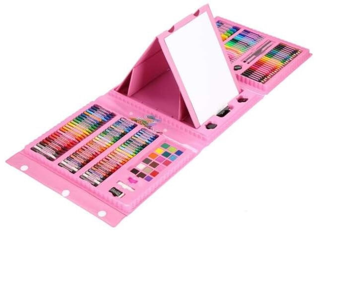 Set de pictura si desen pentru copii, 208 piese, Roz