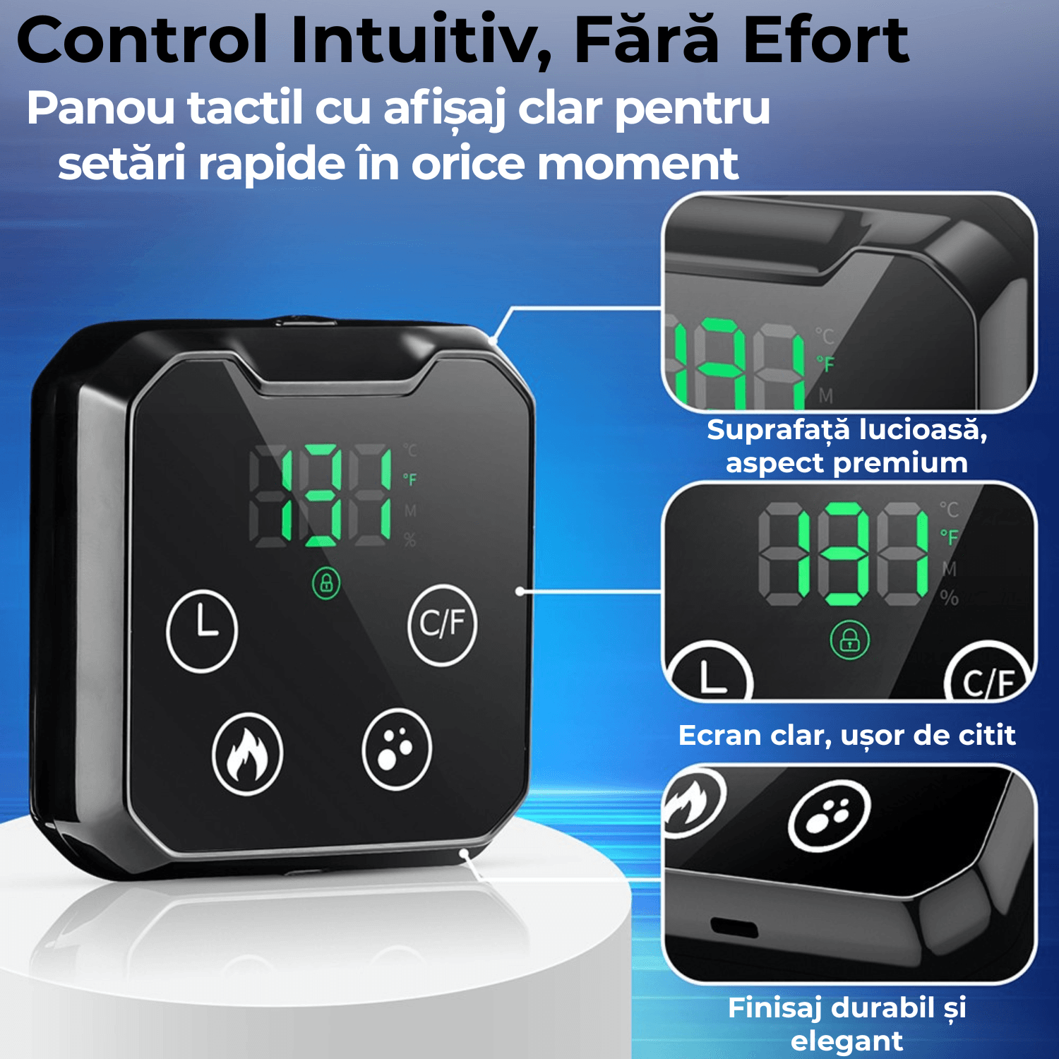 Aparat Masaj Gambe JustNet®, Masaj cu Aer tip Drenaj Limfatic si Incalzire, Ecran LED, Baterie 4000mAh, Incarcare USB-C