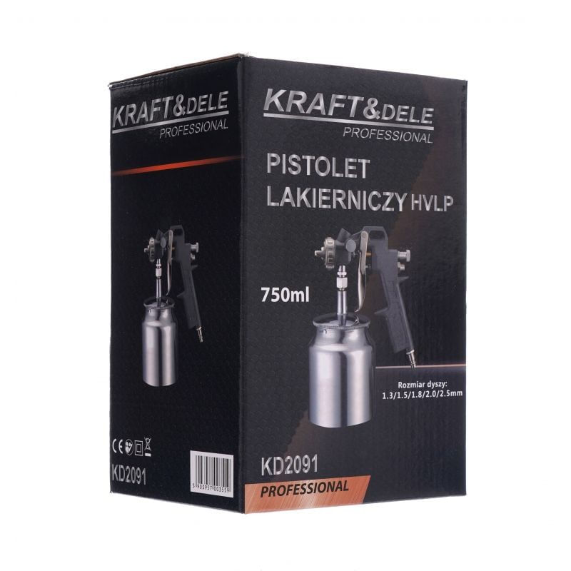 Pistol de pulverizare HVLP, 750 ml, KD2091, Kraft&Dele — imaginea 2