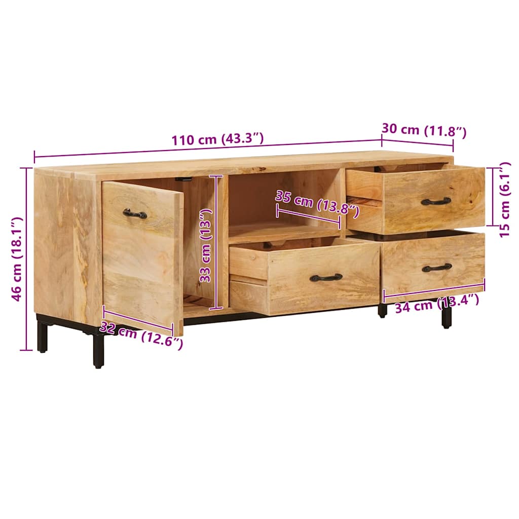 Suporturi pentru televizor cu sertar Maro 110 x 30 x 46 cm — imaginea 13