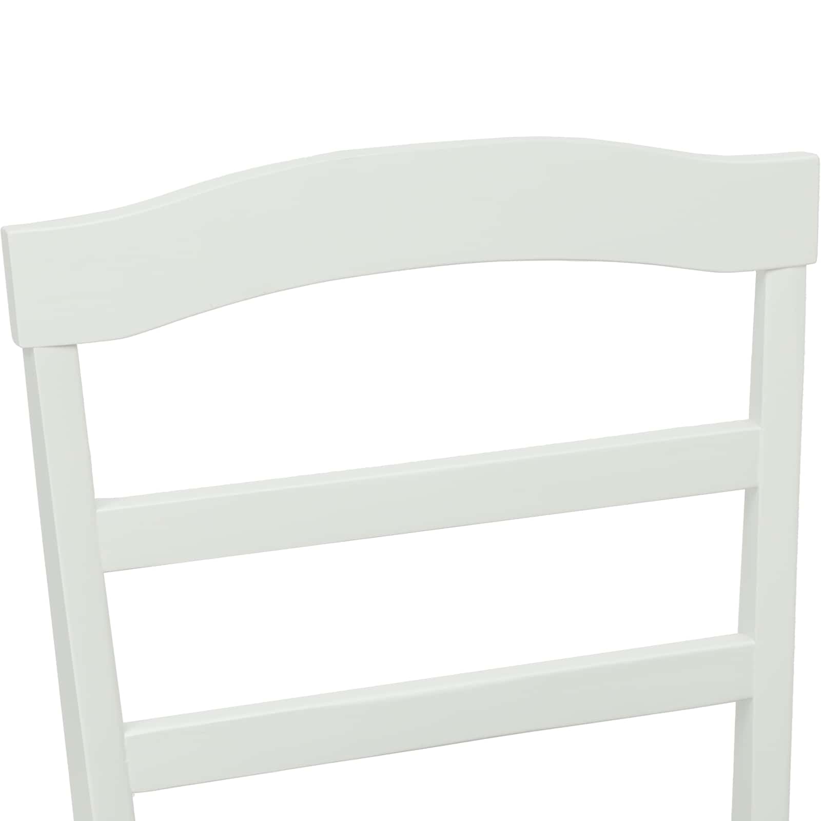 Scaun de sufragerie 2 pcs Alb si Natural Lemn Solid de Cauciuc — imaginea 9