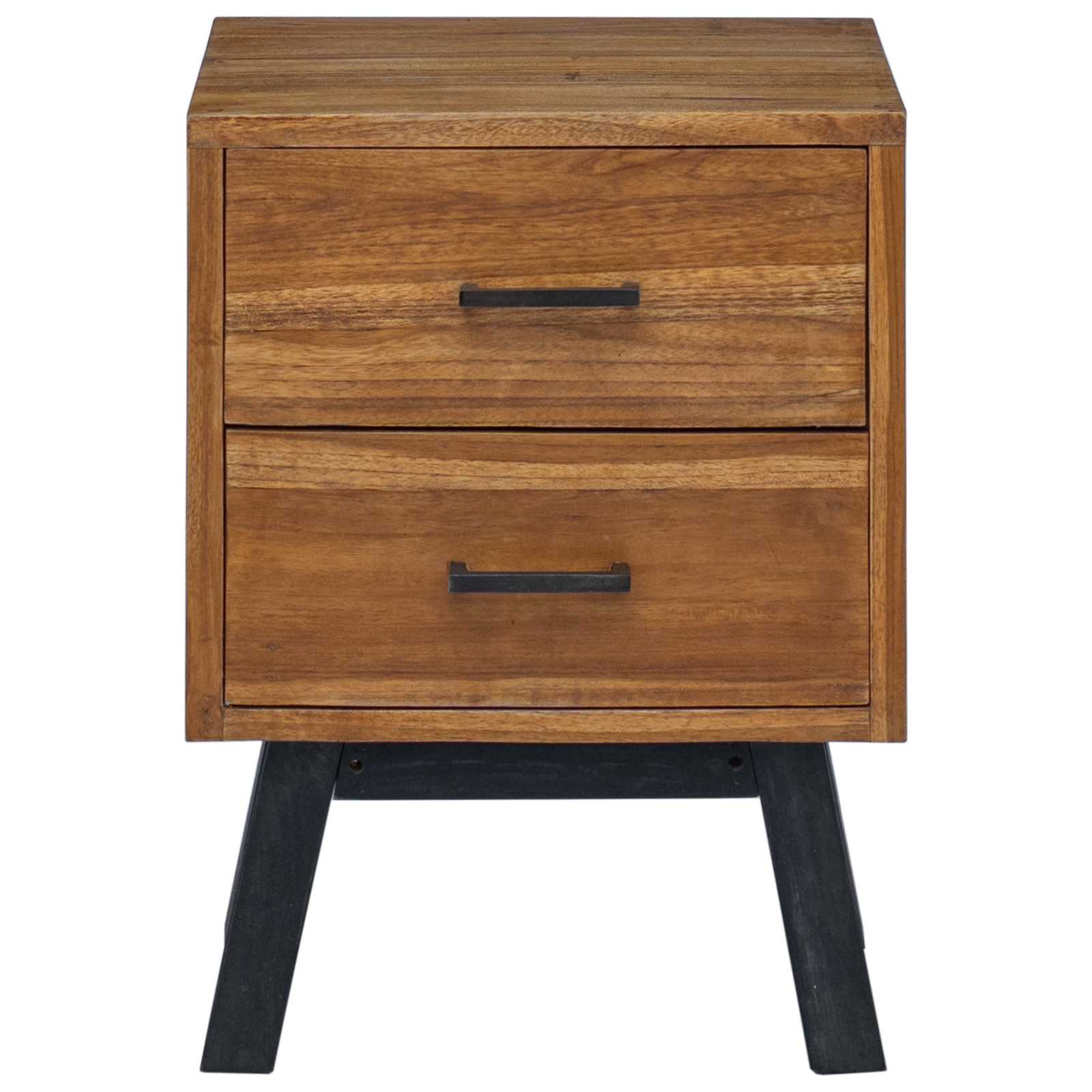 Noptiera cu sertar Maro 40 x 35 x 55 cm Lemn solid de tec — imaginea 6