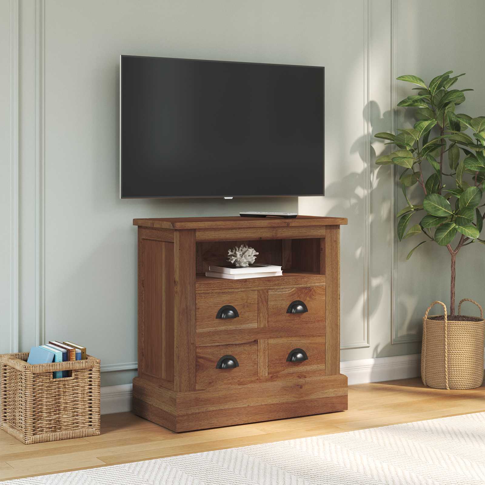 Dulap de depozitare Maro 60 x 30 x 60 cm Lemn solid de tec — imaginea 4