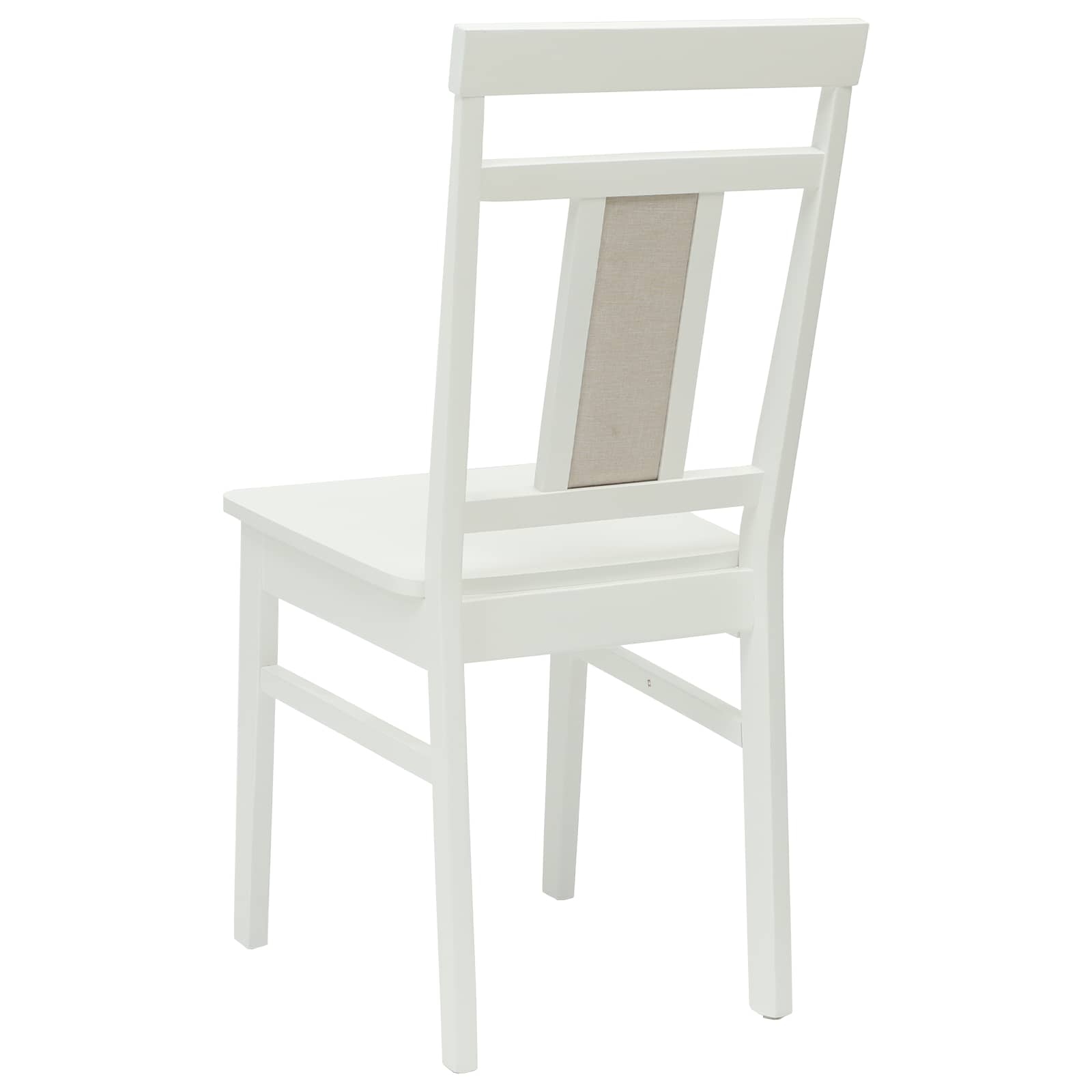 Scaun de sufragerie 2 pcs Alb Lemn Solid de Cauciuc — imaginea 7