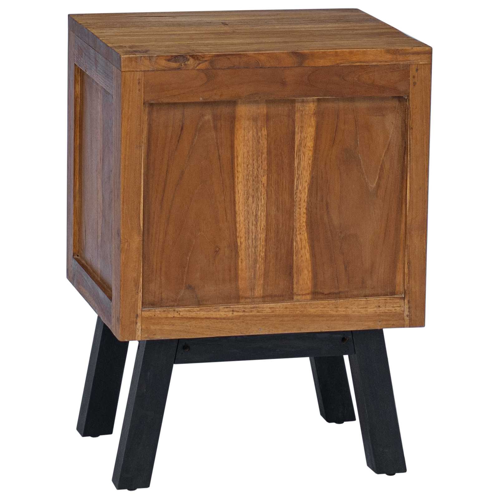 Noptiera cu sertar Maro 40 x 35 x 55 cm Lemn solid de tec — imaginea 8