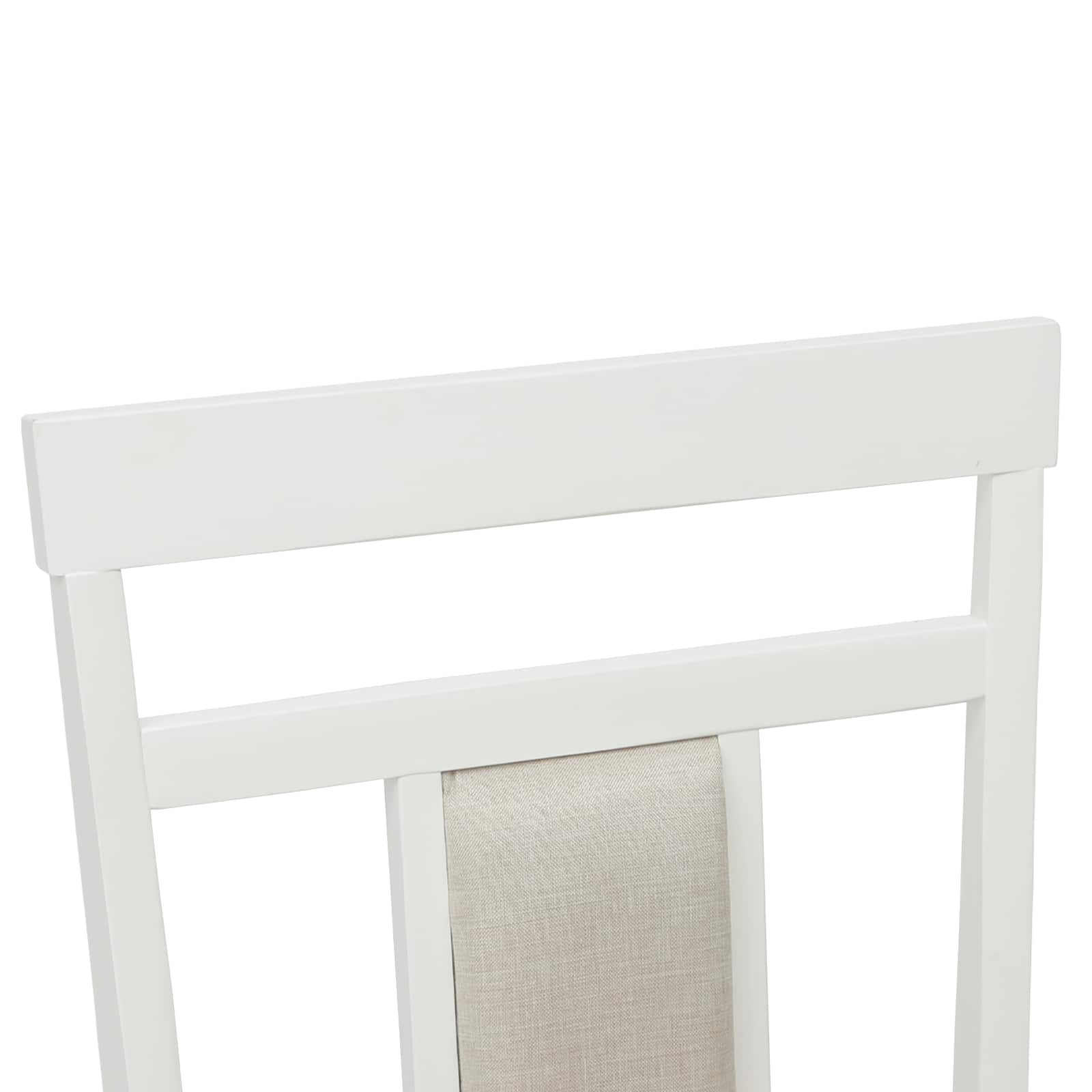 Scaun de sufragerie 2 pcs Alb Lemn Solid de Cauciuc — imaginea 9