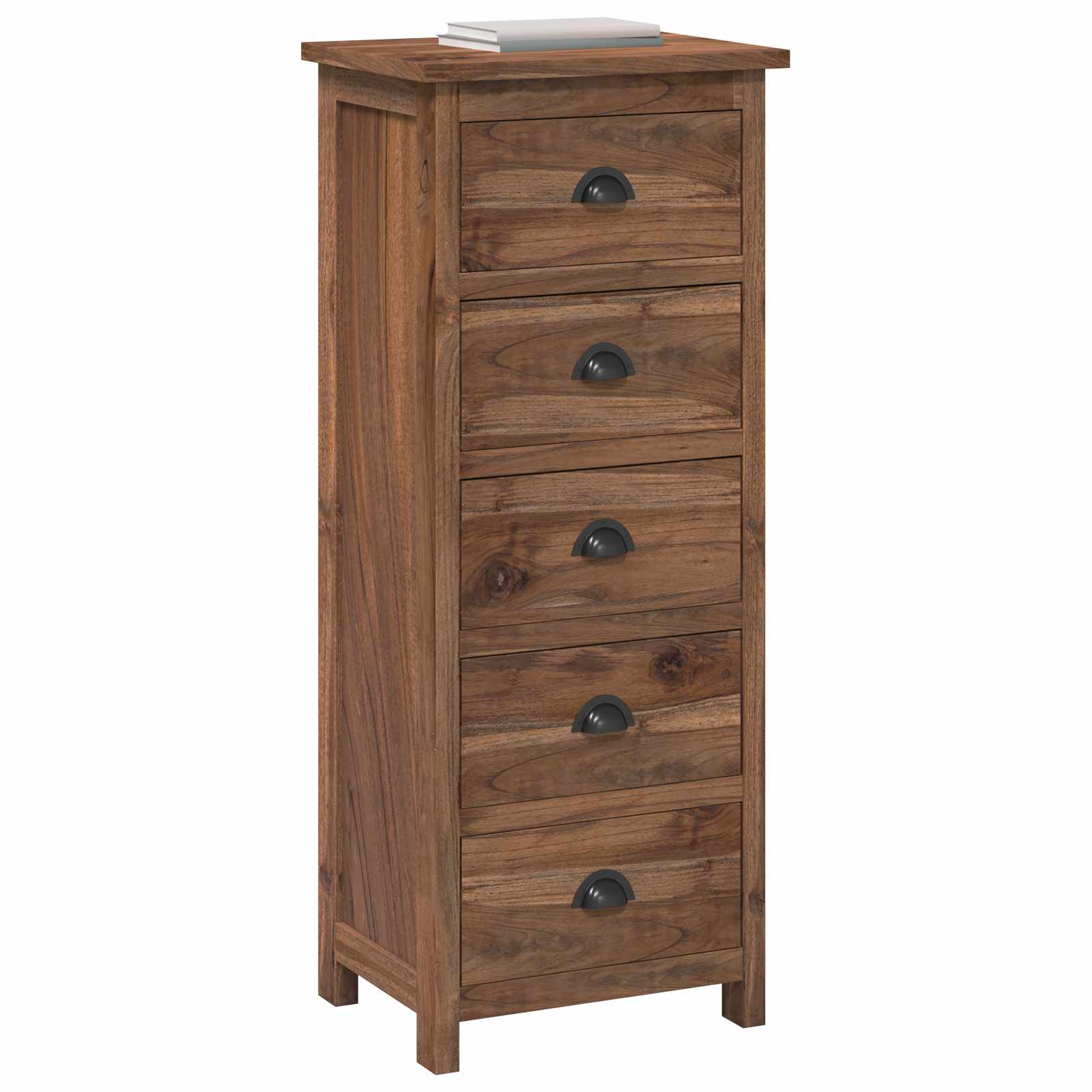 Comoda cu sertare Maro 45 x 35 x 110 cm Lemn solid de tec — imaginea 3