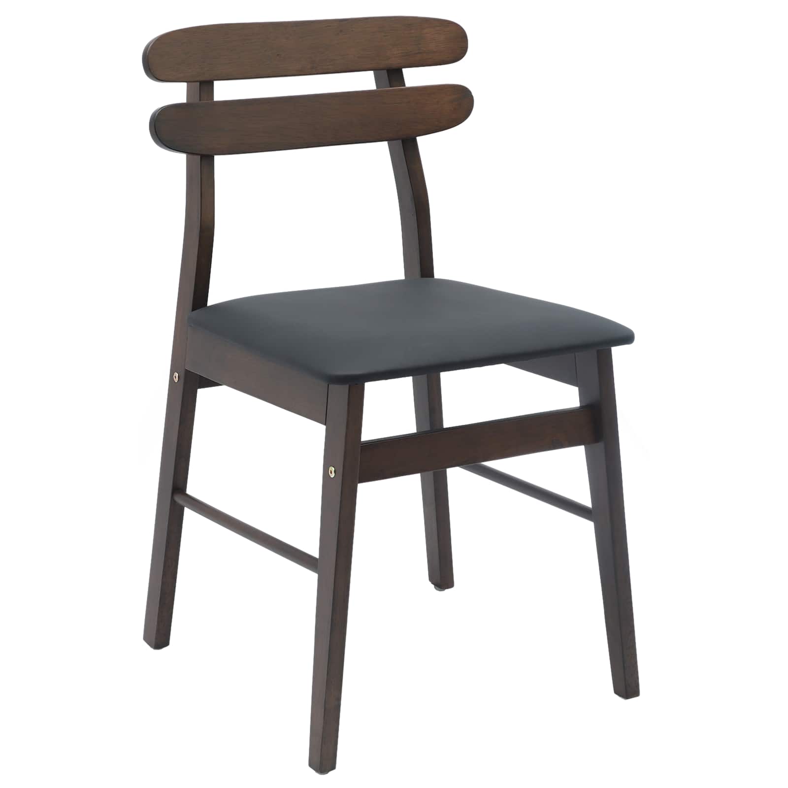 Scaun de sufragerie 2 pcs Maro deschis si negru — imaginea 4