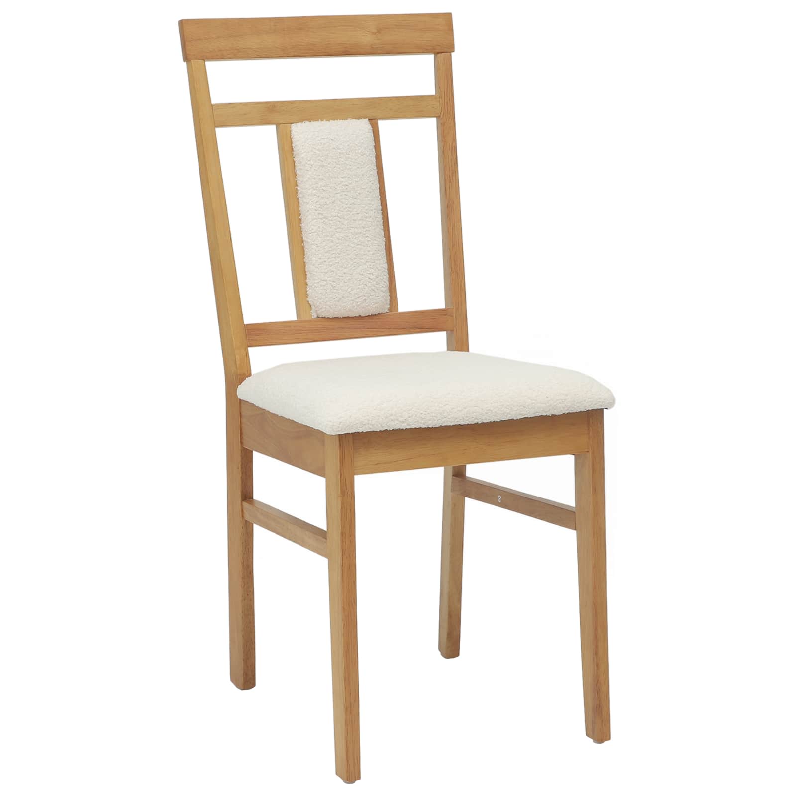 Scaun de sufragerie 2 pcs Natural si deschis — imaginea 4