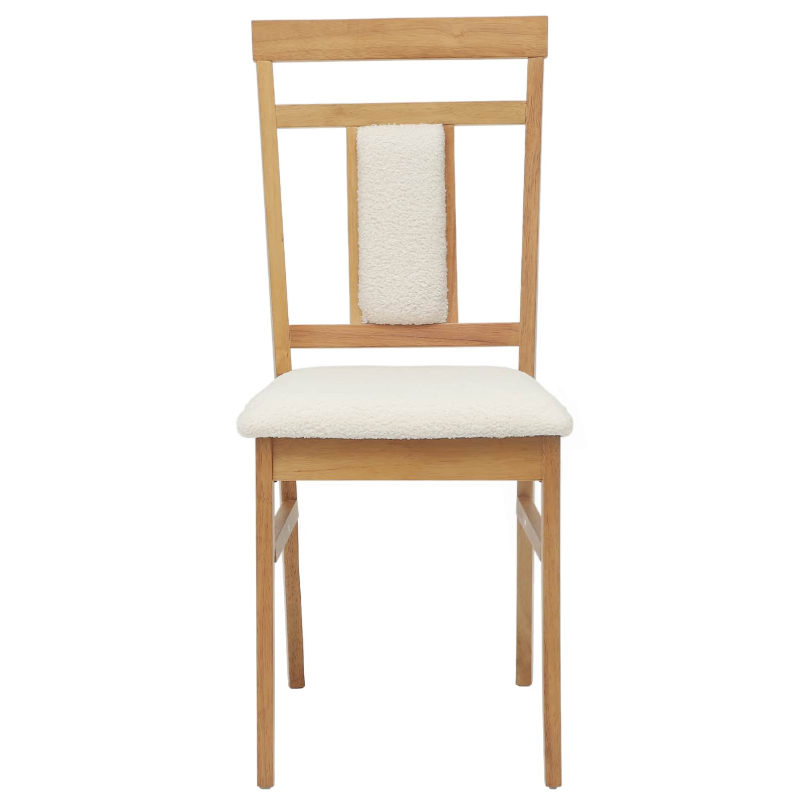 Scaun de sufragerie 2 pcs Natural si deschis — imaginea 5