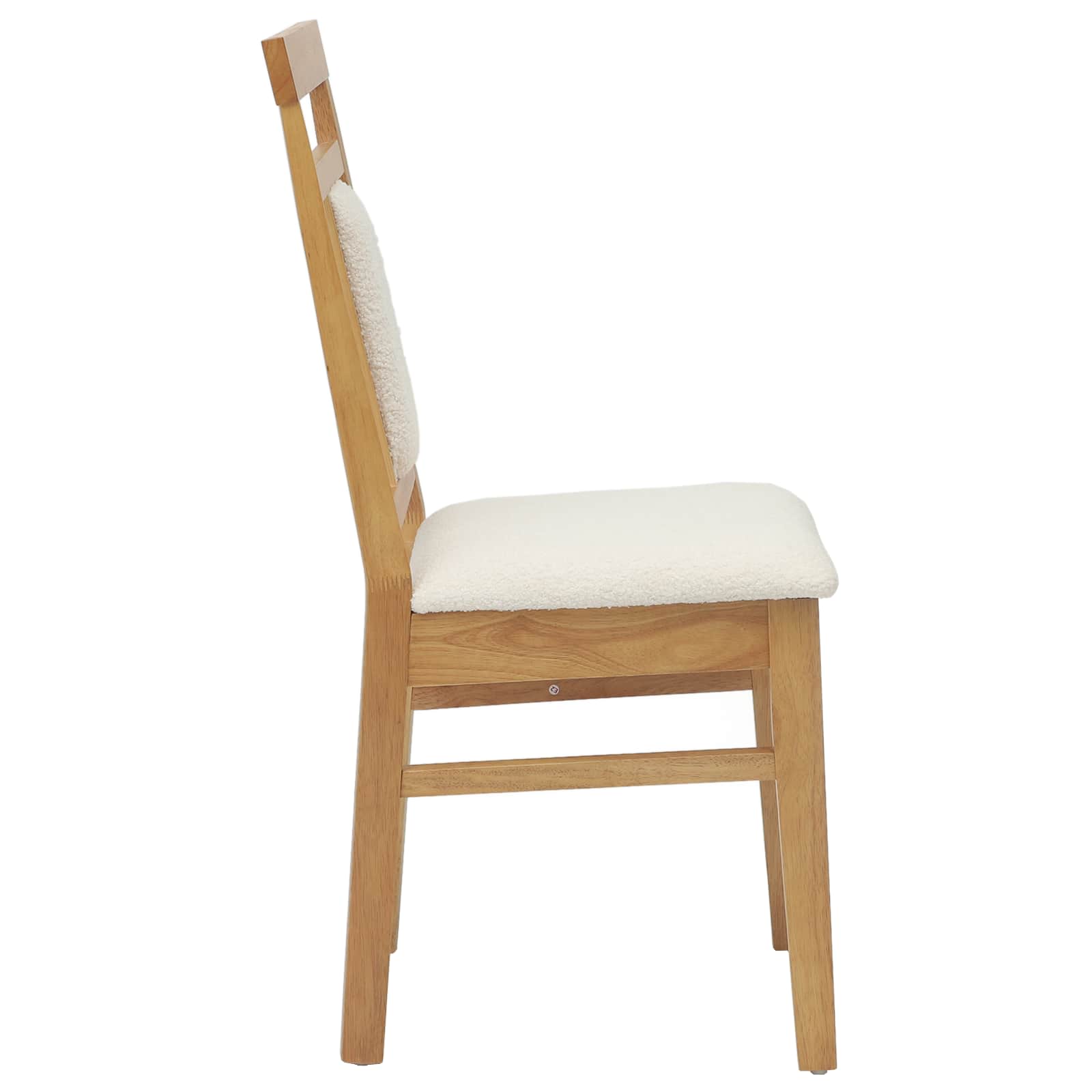 Scaun de sufragerie 2 pcs Natural si deschis — imaginea 6