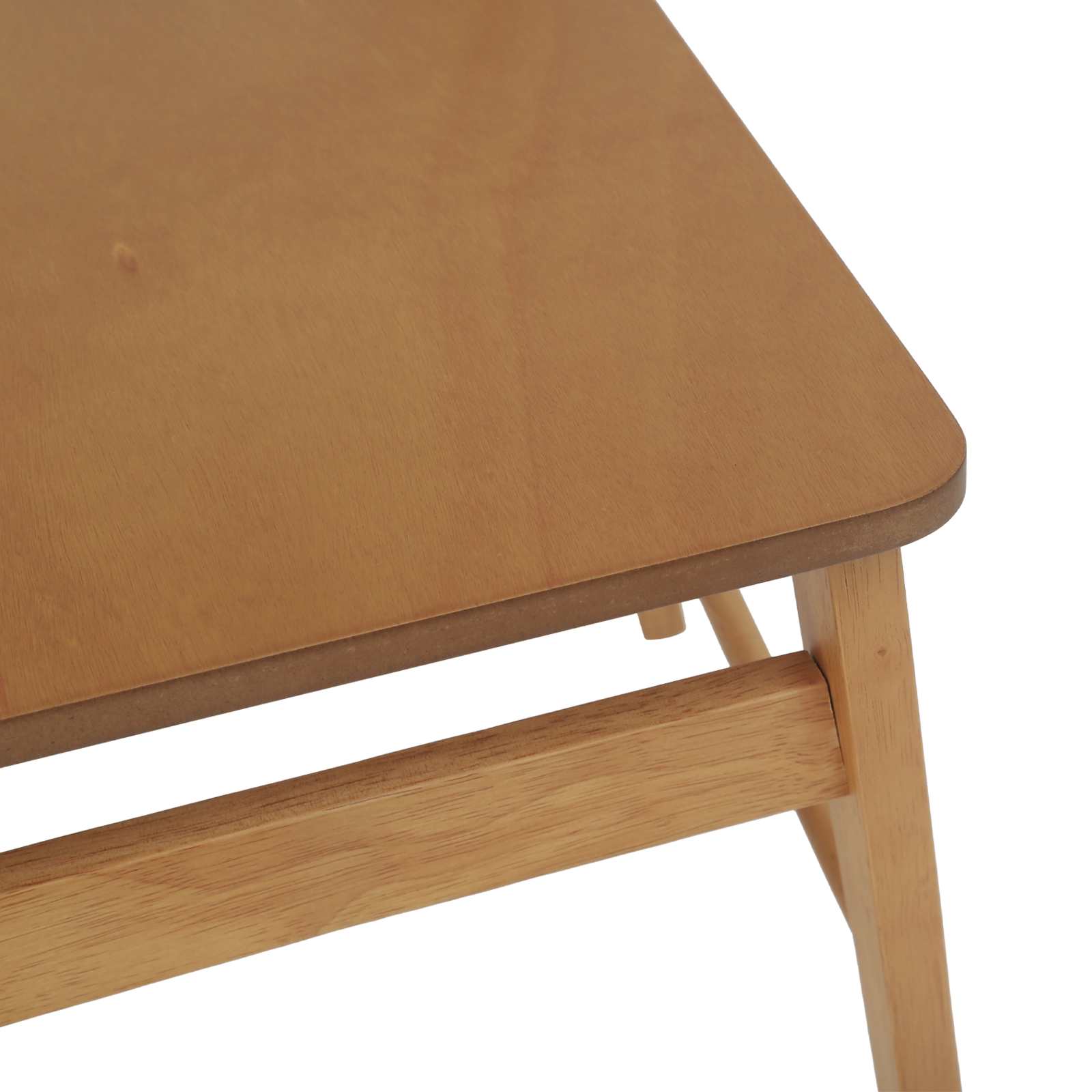Scaun de sufragerie 2 pcs natural Lemn Solid de Cauciuc — imaginea 8
