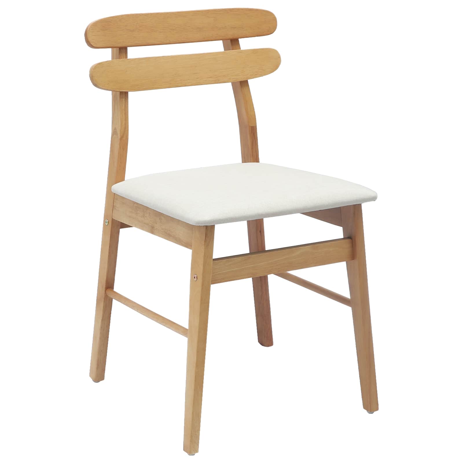 Scaun de sufragerie 2 pcs Natural si deschis — imaginea 4