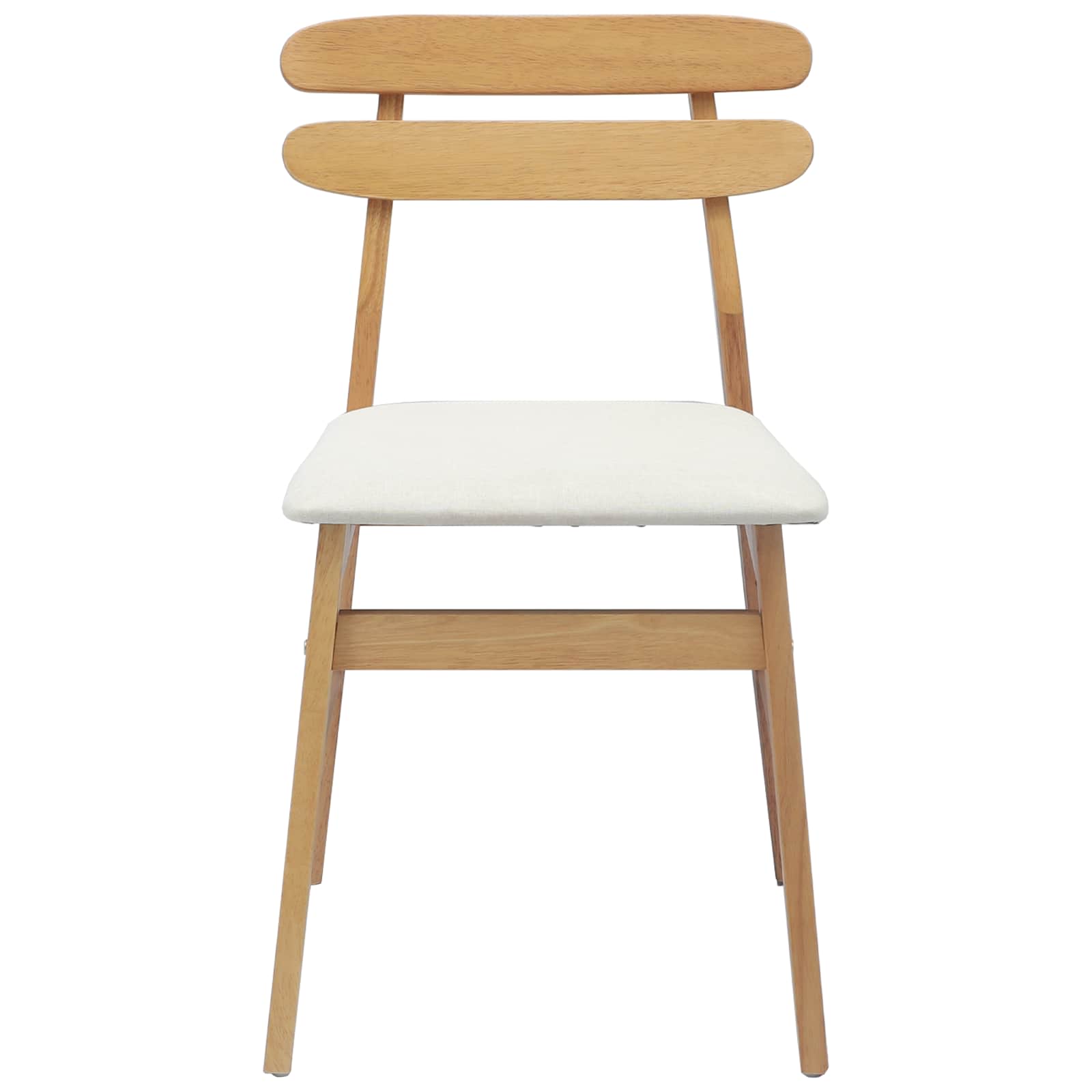 Scaun de sufragerie 2 pcs Natural si deschis — imaginea 5