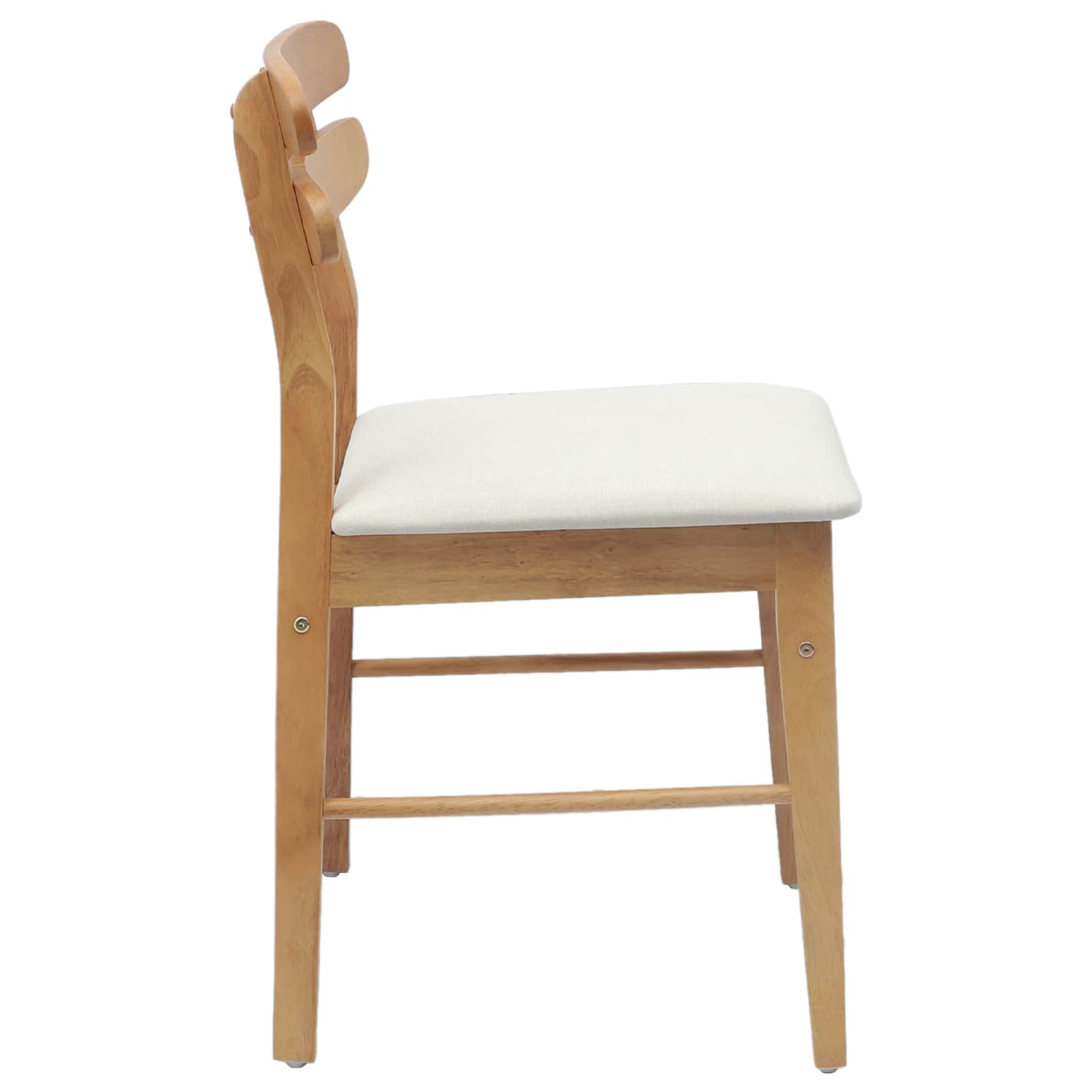 Scaun de sufragerie 2 pcs Natural si deschis — imaginea 6