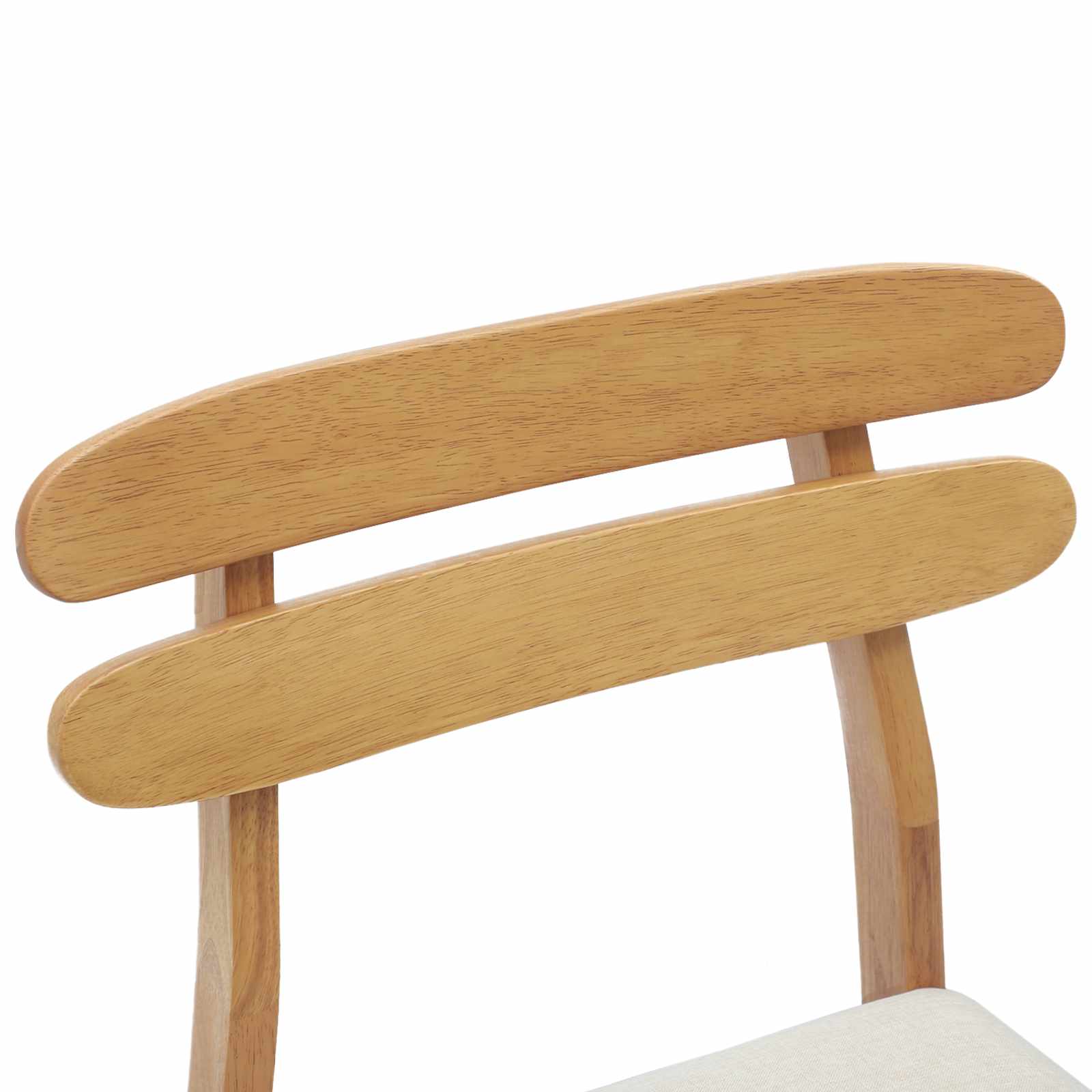 Scaun de sufragerie 2 pcs Natural si deschis — imaginea 9