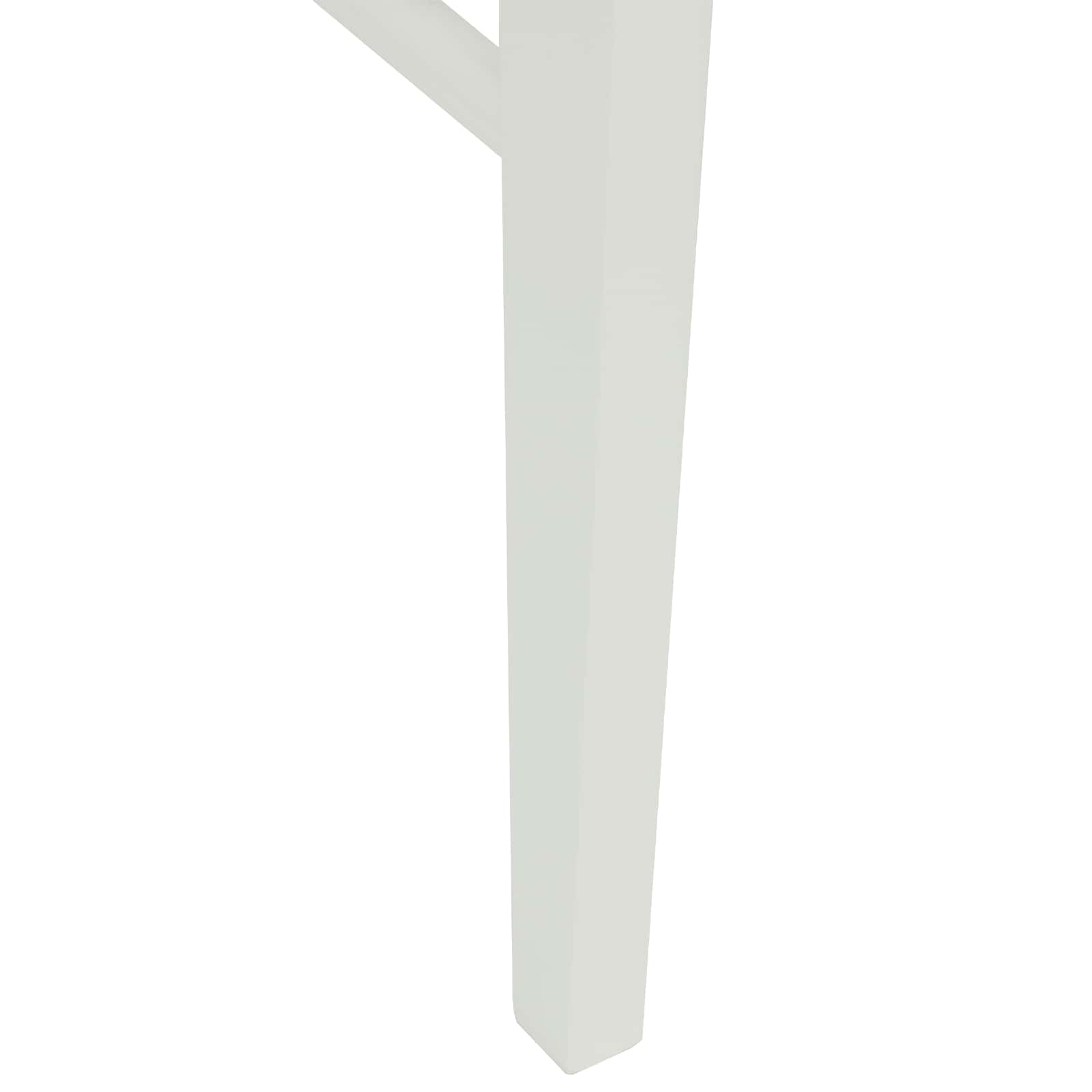 Scaun de sufragerie 2 pcs Alb si Natural Lemn Solid de Cauciuc — imaginea 10