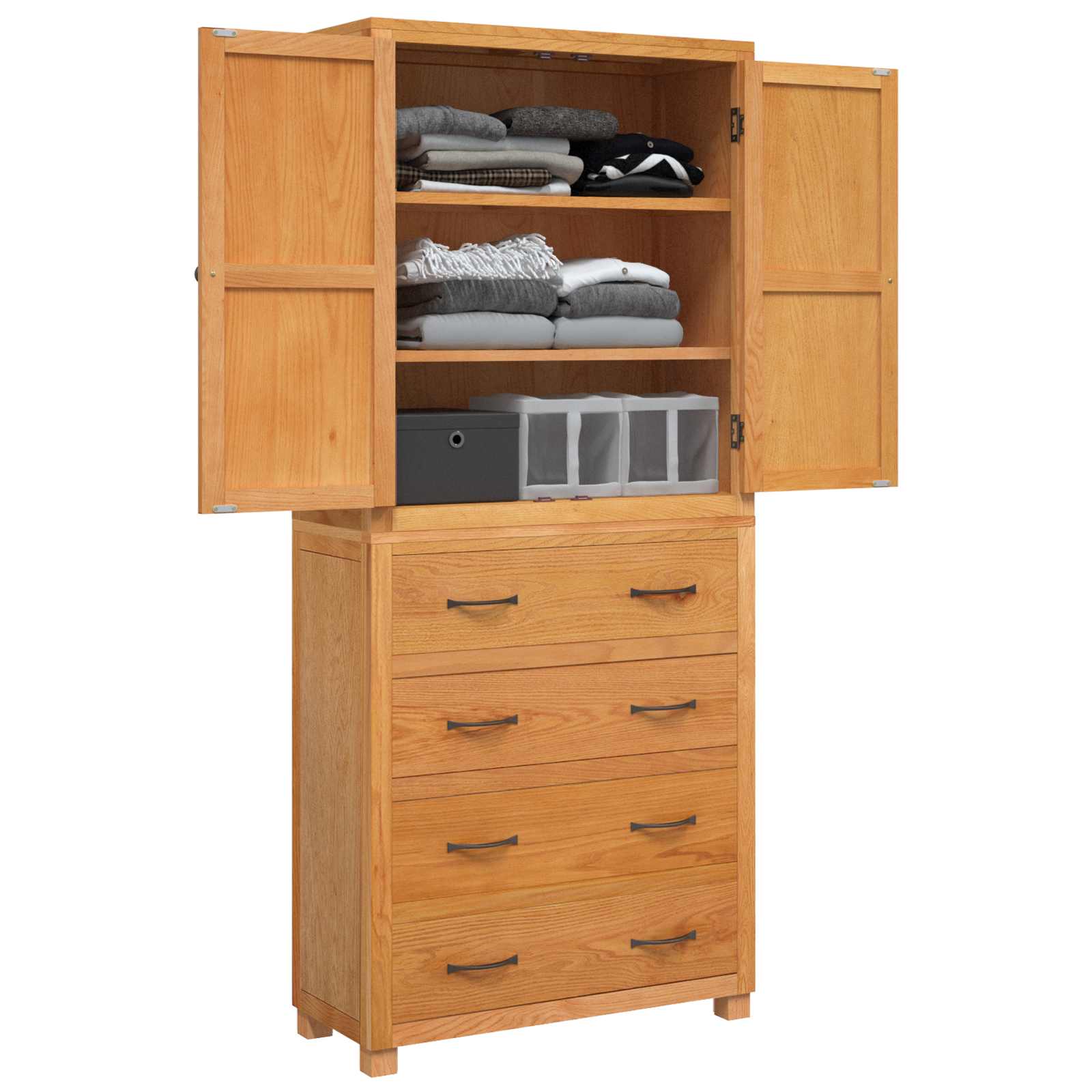 Set de Mobilier pentru Depozitare cu sertar Maro Lemn compozit — imaginea 3