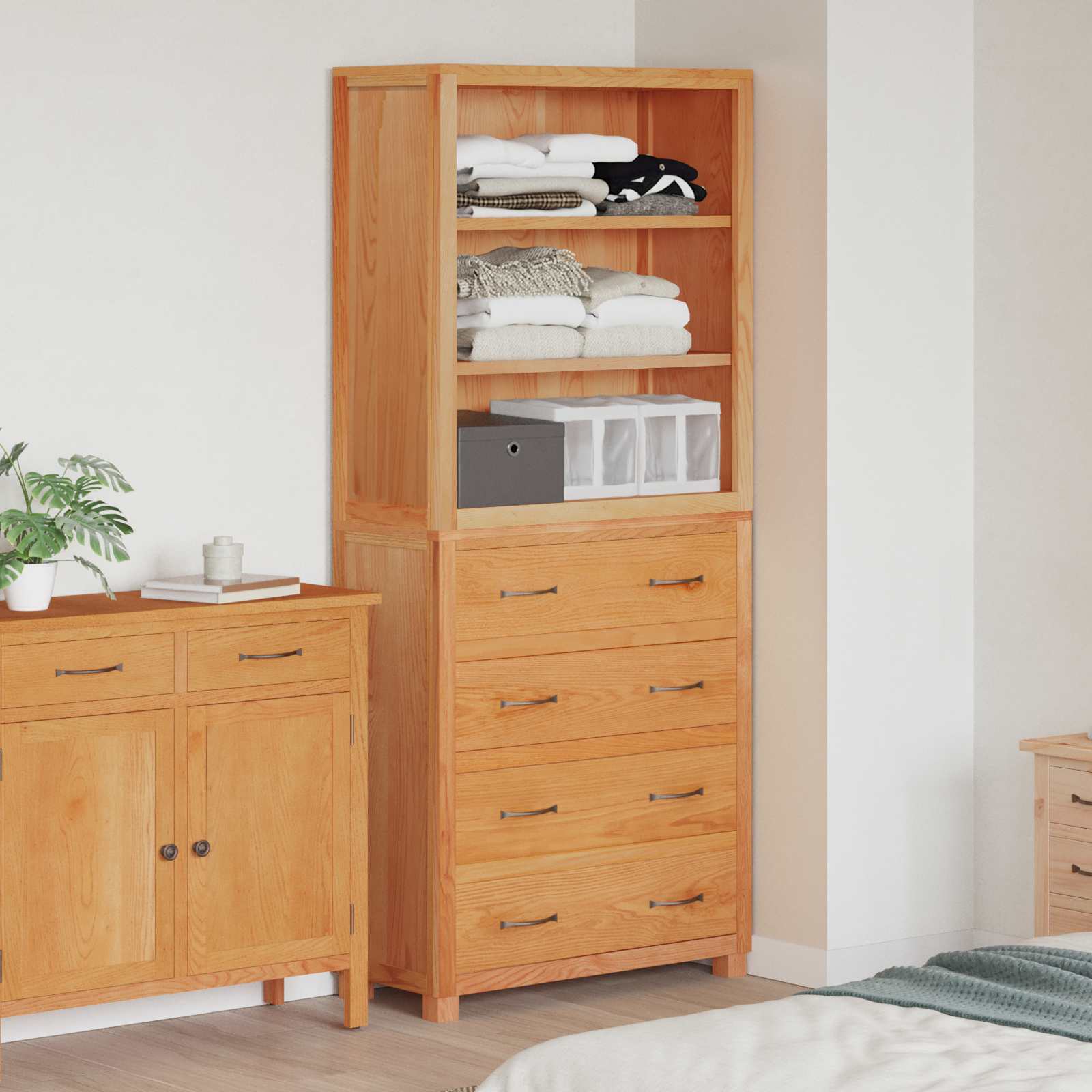 Set de Mobilier pentru Depozitare cu sertar Maro Lemn compozit — imaginea 2