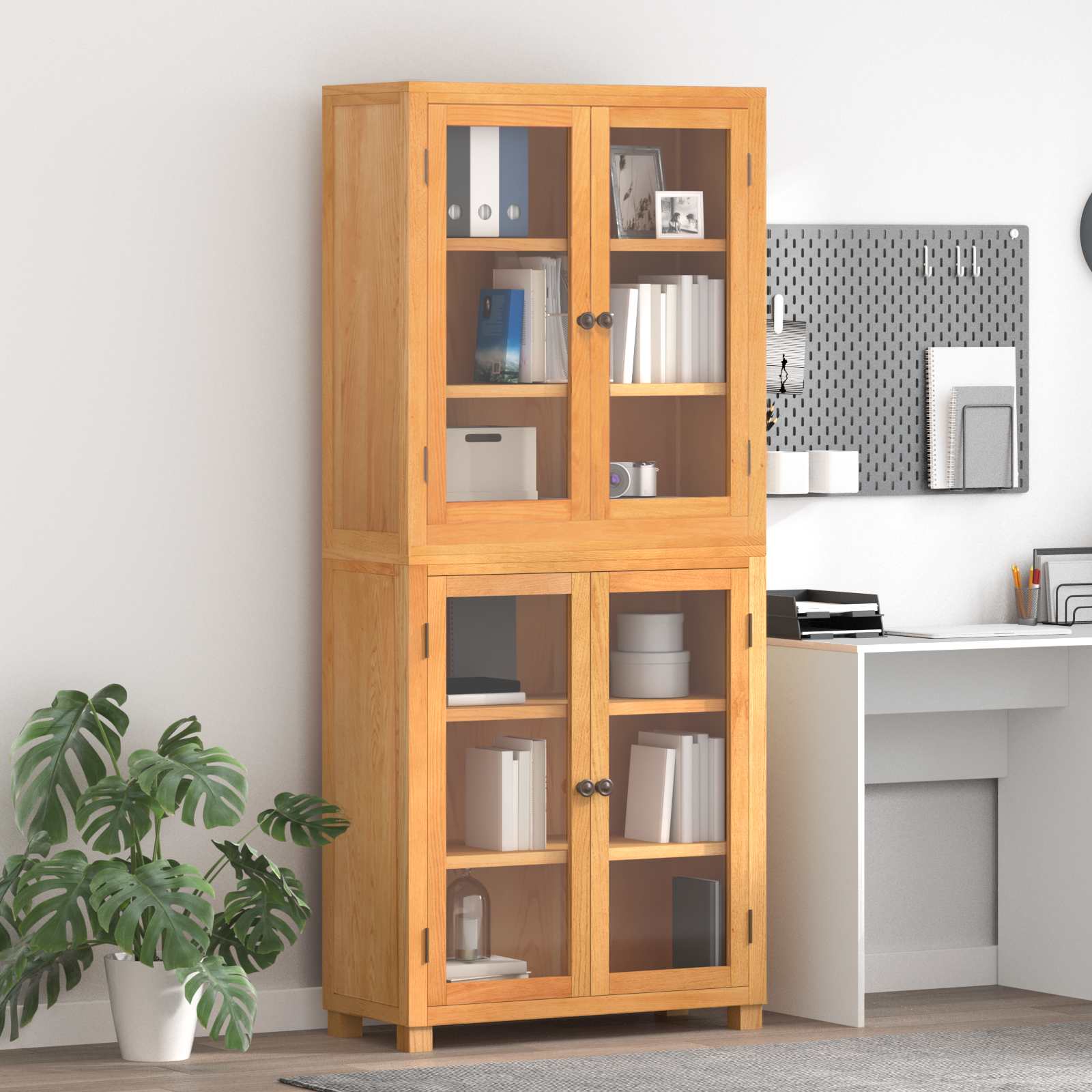 Set de Mobilier pentru Depozitare cu usa Maro Lemn compozit — imaginea 2