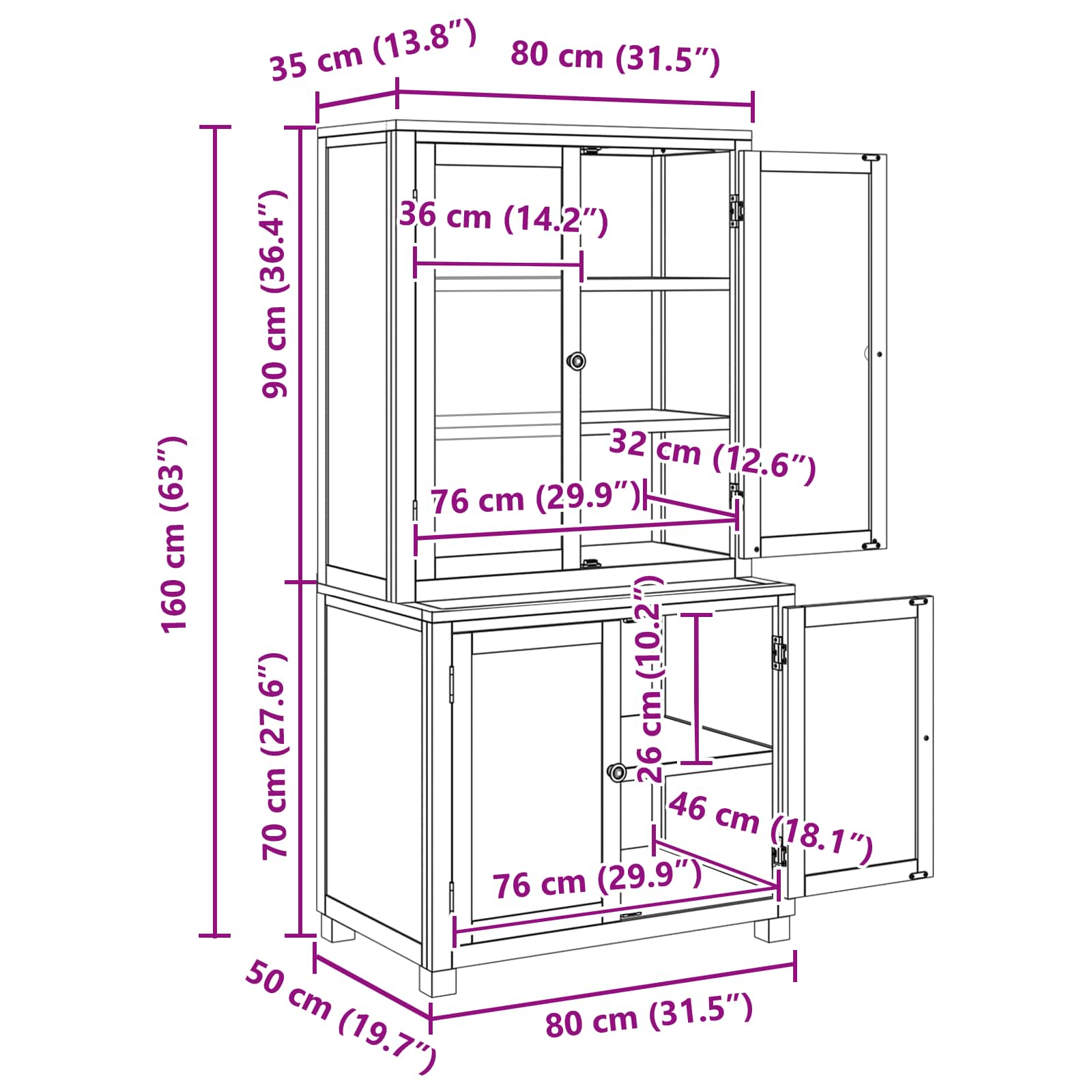 Set de Mobilier pentru Depozitare cu usa Maro Lemn compozit — imaginea 11