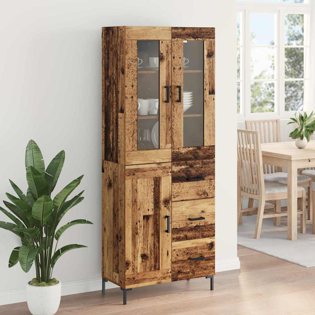 Bufet 2 pcs Lemn vechi 69,5 x 34 x 180 cm Lemn compozit — imaginea 5