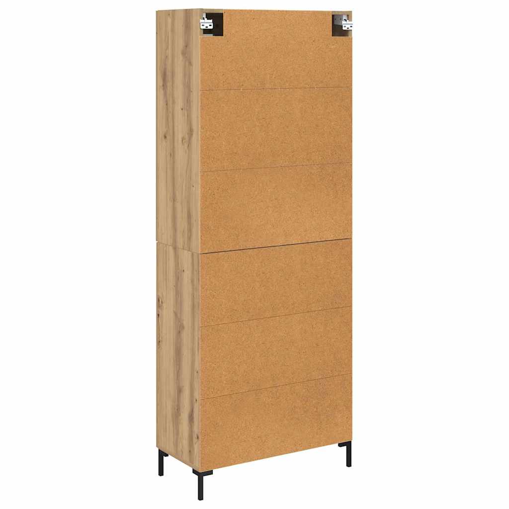 Bufet 2 pcs Stejar Artizanal 69,5 x 34 x 180 cm Lemn compozit — imaginea 3
