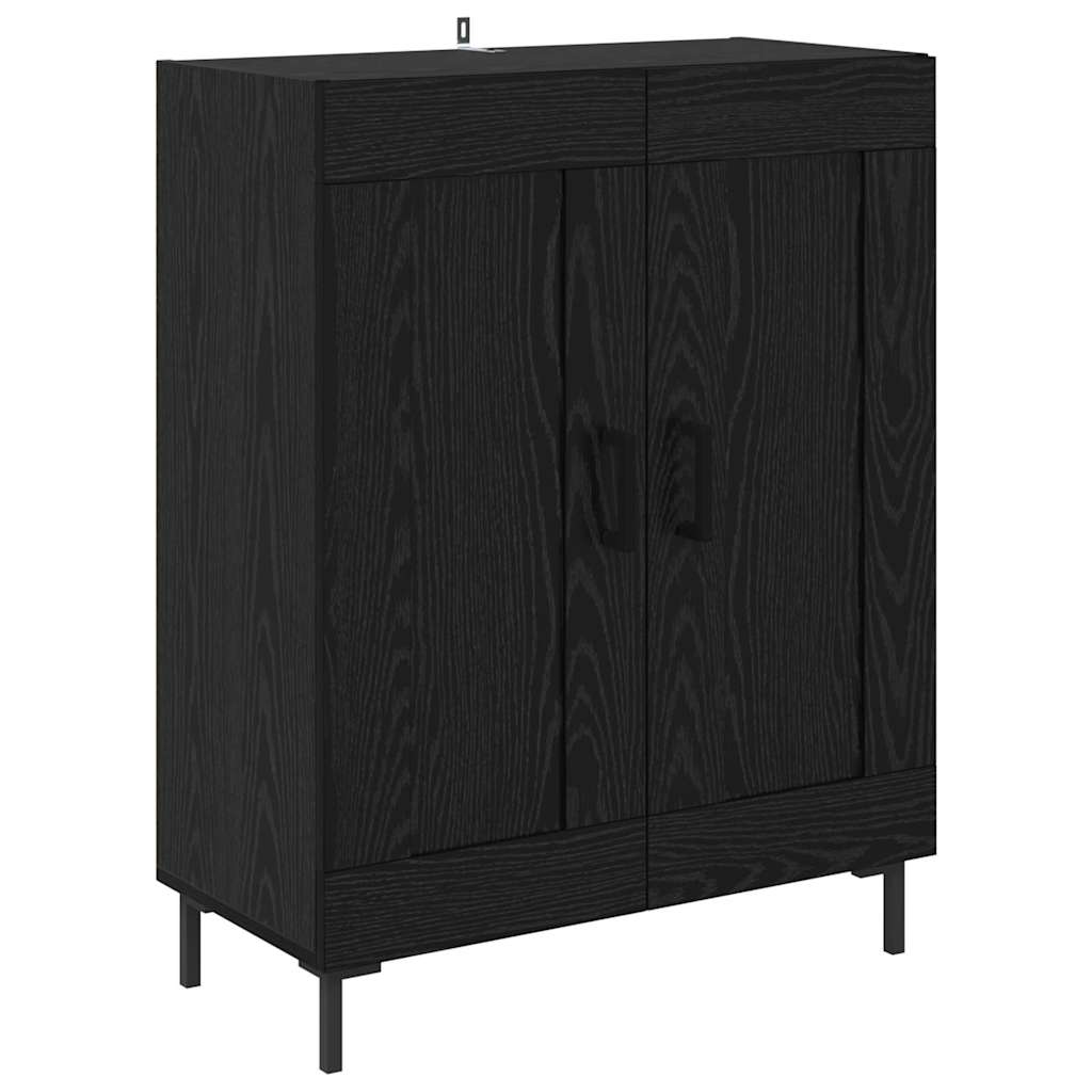 Bufet 2 pcs Stejar Negru 69,5 x 34 x 180 cm Lemn compozit — imaginea 7