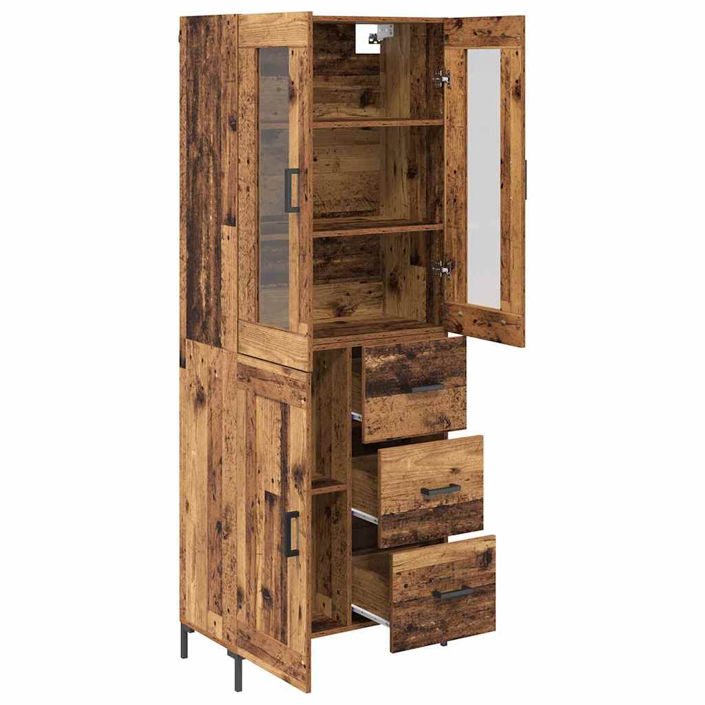 Bufet 2 pcs Lemn vechi 69,5 x 34 x 180 cm Lemn compozit — imaginea 6
