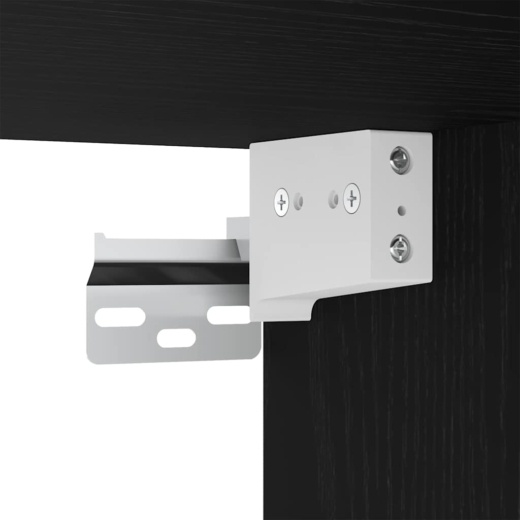 Bufet 2 pcs Stejar Negru 69,5 x 34 x 180 cm Lemn compozit — imaginea 13