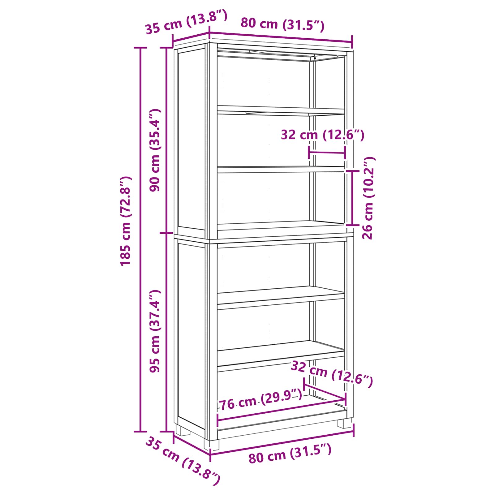 Set de Mobilier pentru Depozitare Maro Lemn compozit — imaginea 11