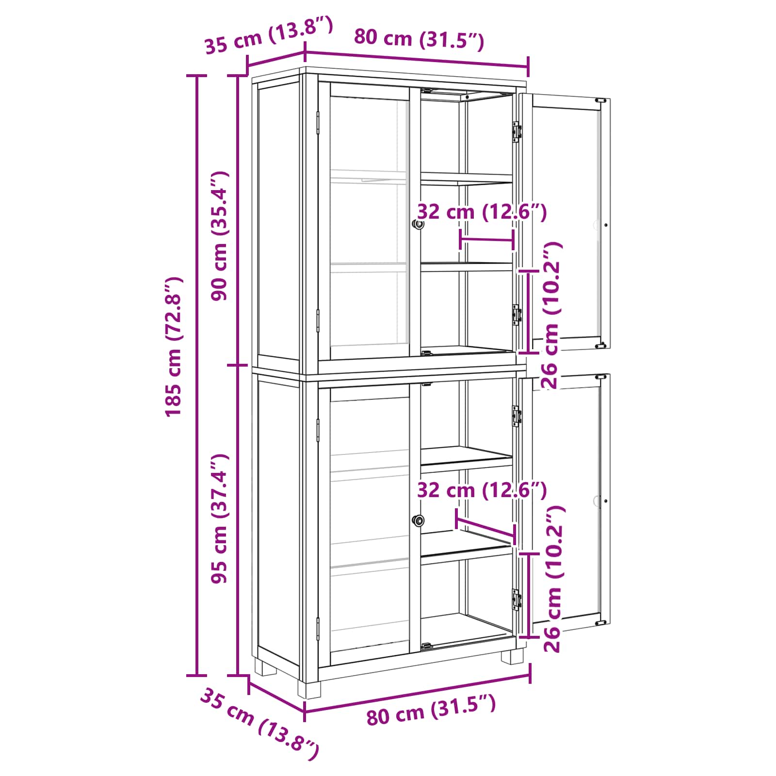 Set de Mobilier pentru Depozitare cu usa Maro Lemn compozit — imaginea 10