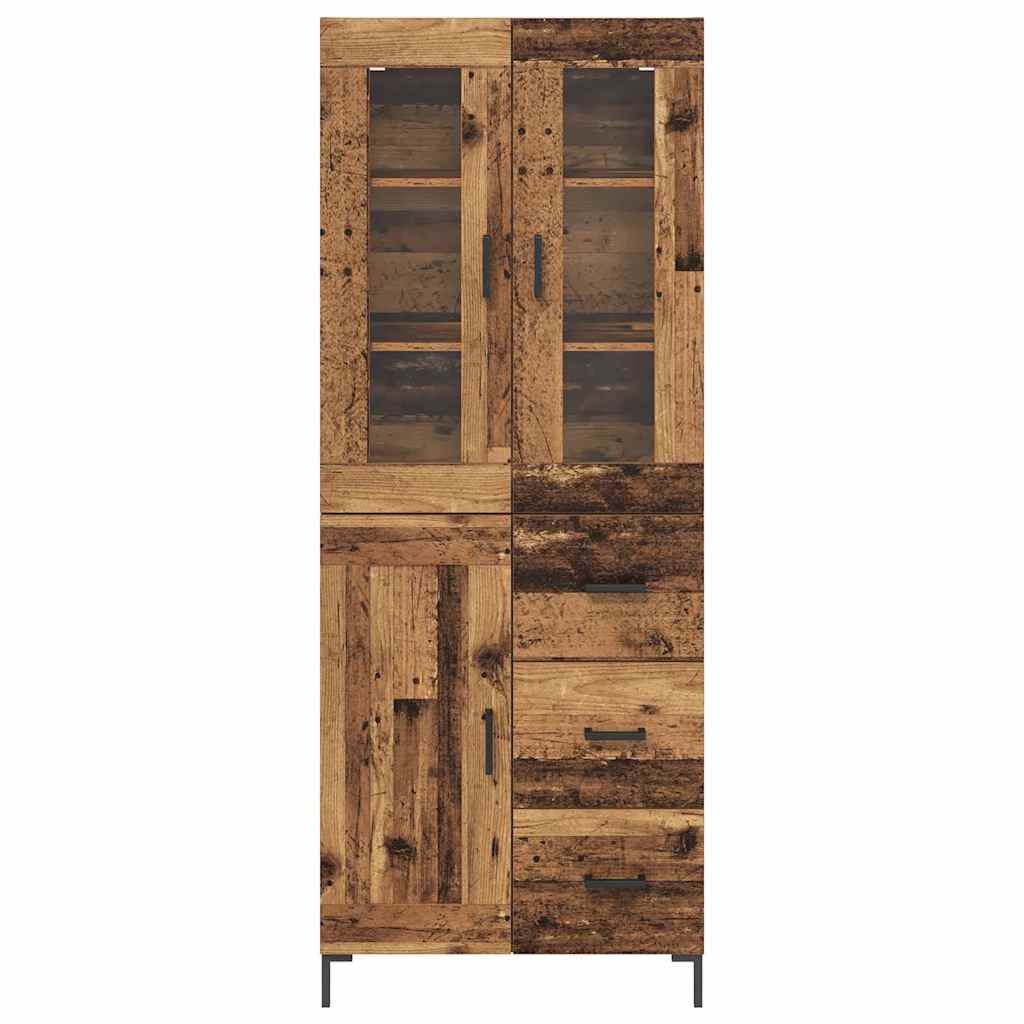 Bufet 2 pcs Lemn vechi 69,5 x 34 x 180 cm Lemn compozit — imaginea 9